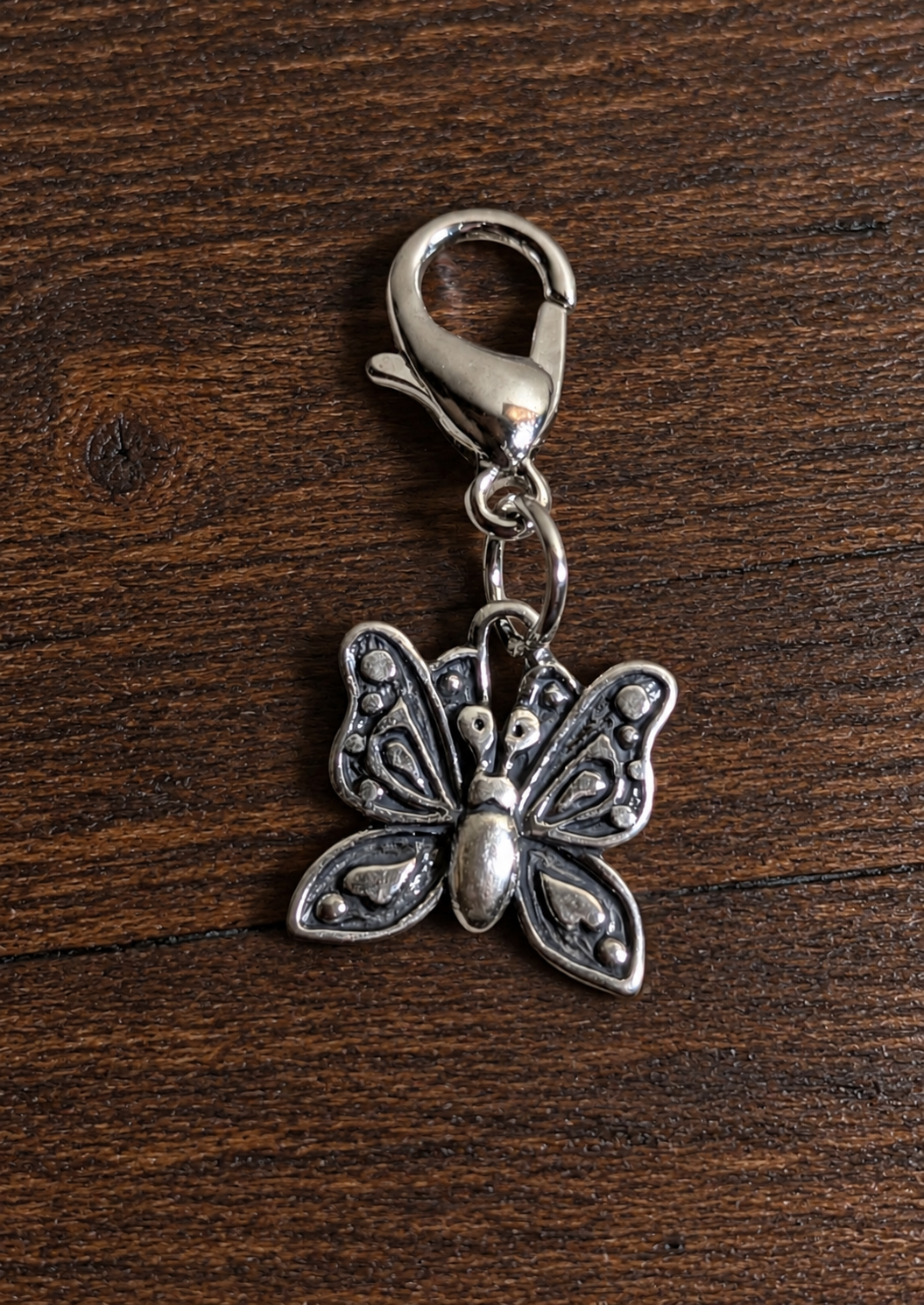 Handcrafted Small Butterfly Charm Sterling Silver Variant 1