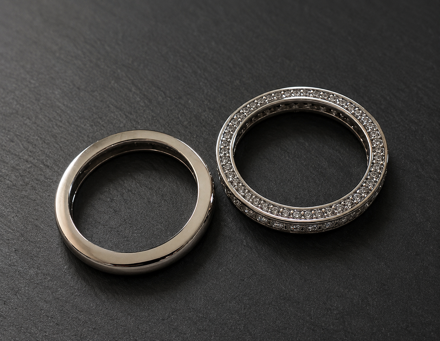 Sterling Silver CZ Set of 2 Rings