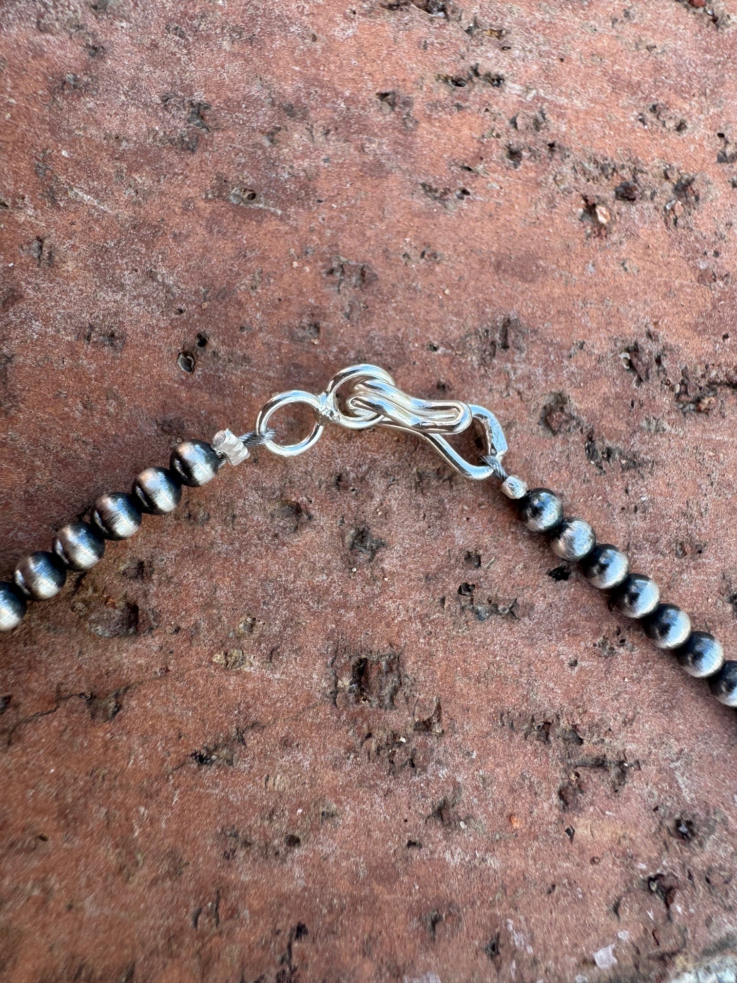 Handcrafted Sterling Silver Pearl 3-6mm Beaded Necklace