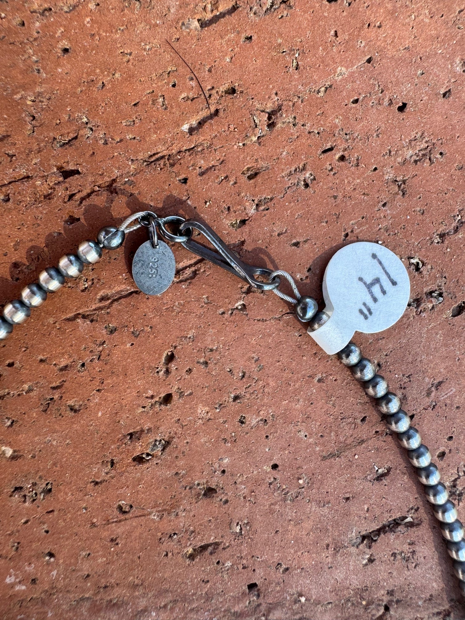 Handcrafted Sterling Silver Pearl Beaded 3-8mm Necklace