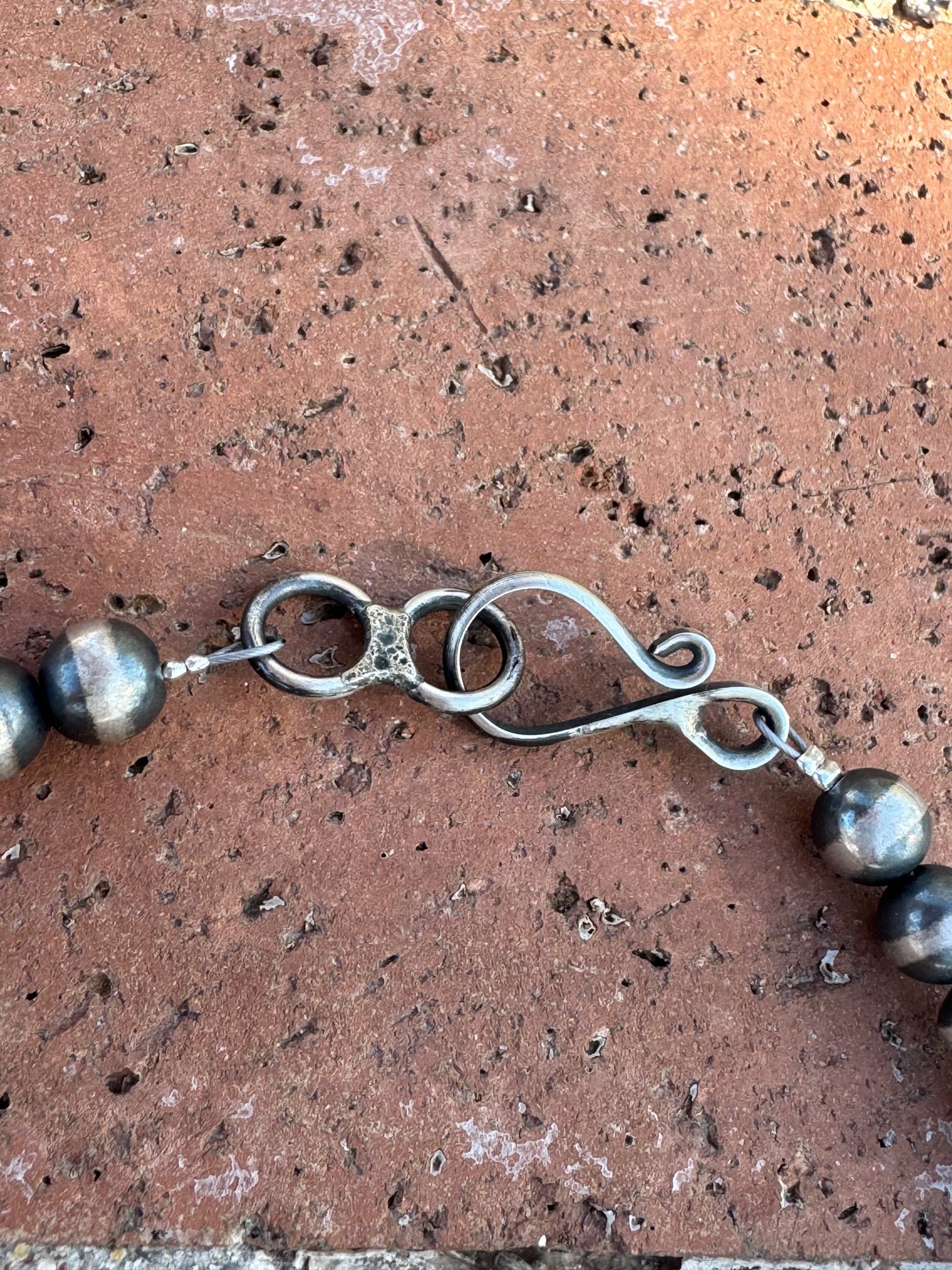 Handcrafted Turquoise & Spiny Sterling Silver Necklace by Chimney Butte 20"