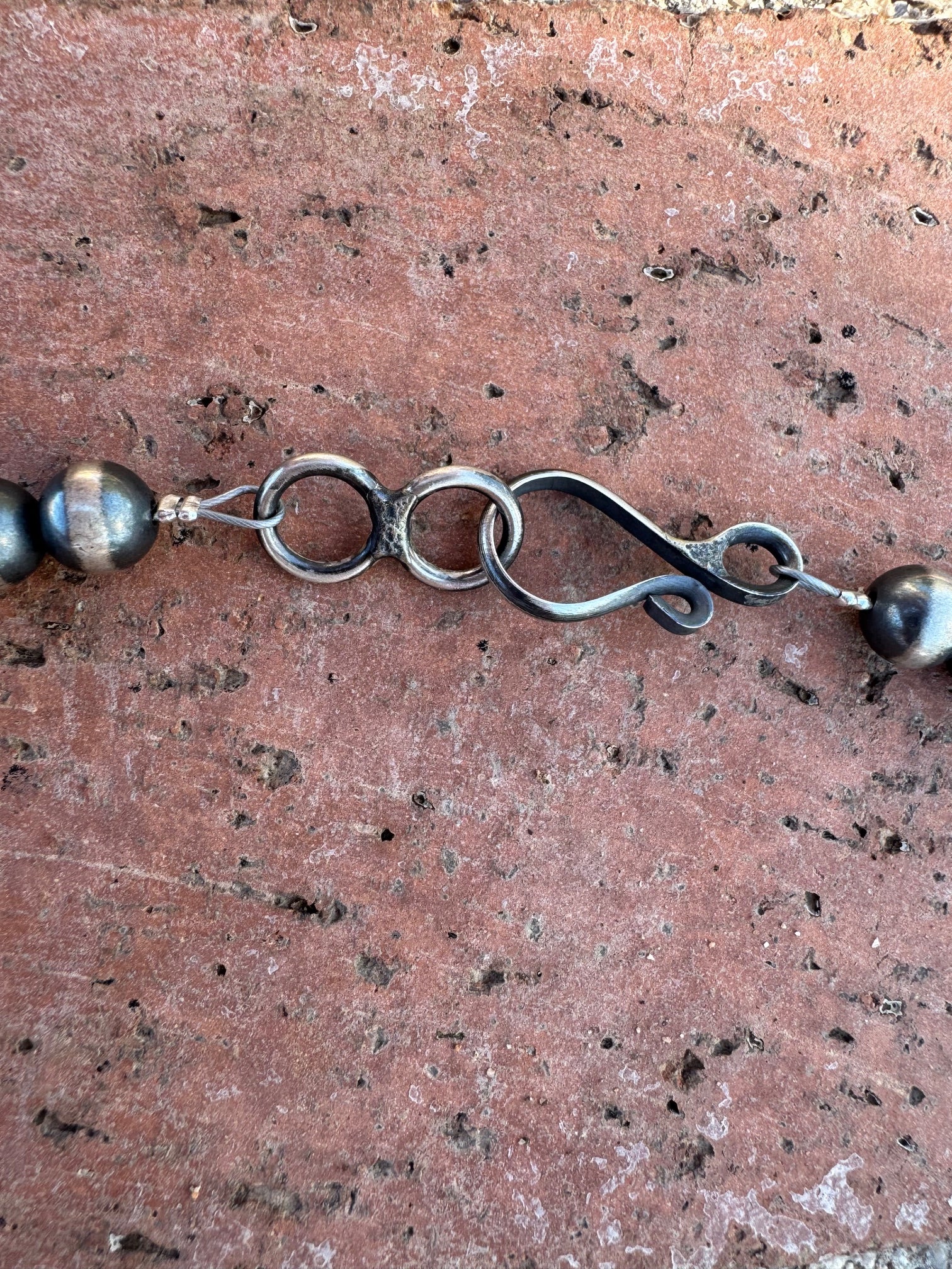 Handcrafted Turquoise & Spiny Sterling Silver Necklace by Chimney Butte 20"