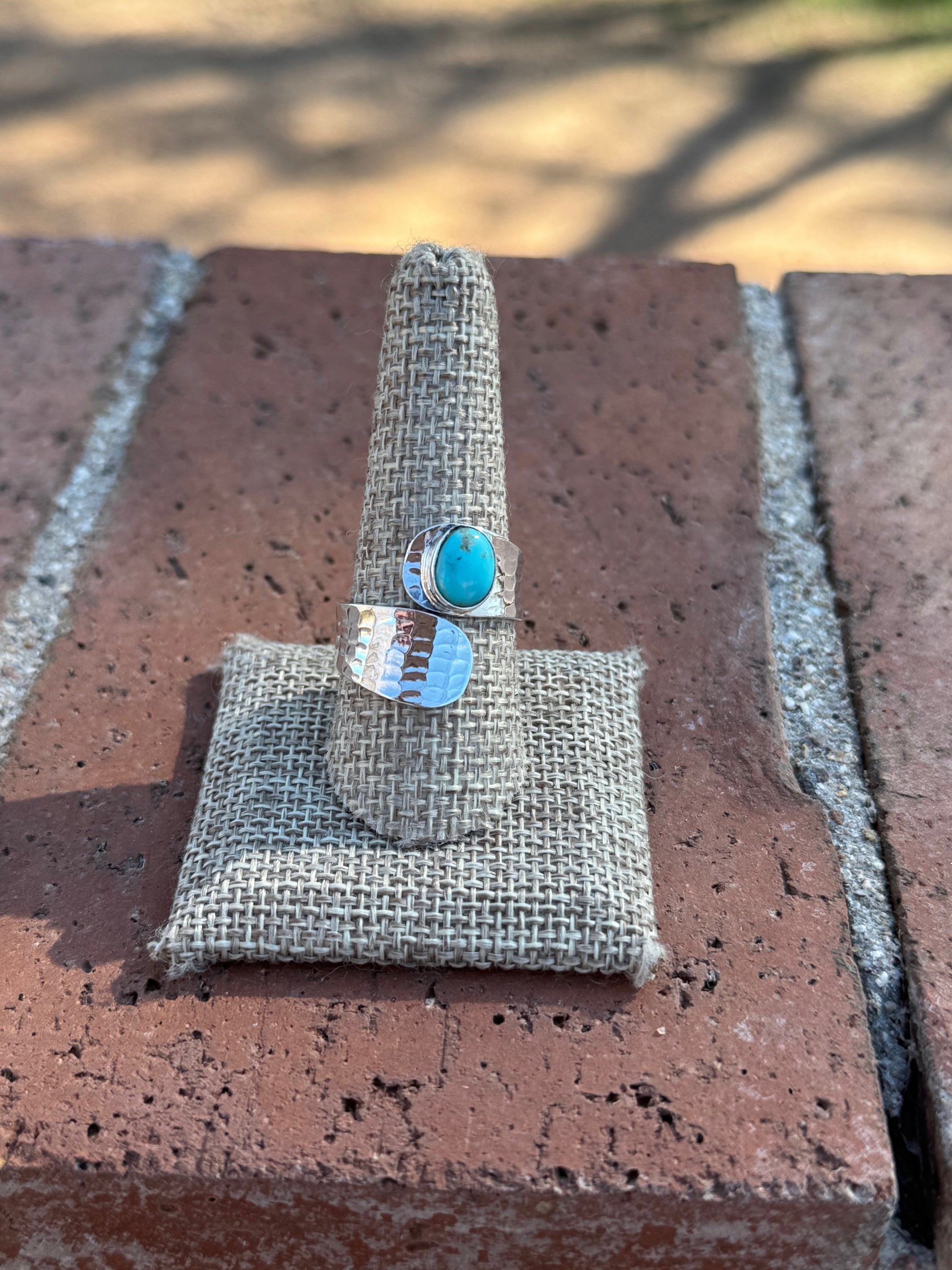 Paige Wallace Turquoise & Sterling Silver Adjustable Ring