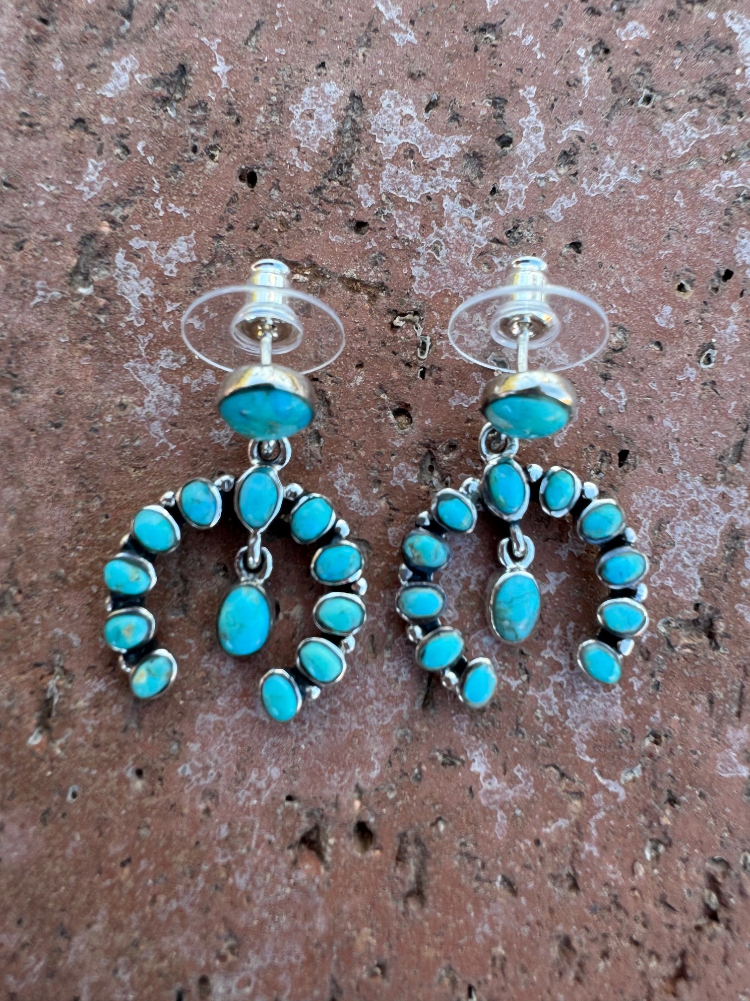 Paige Wallace Sterling Silver & Turquoise Naja Stud Earrings