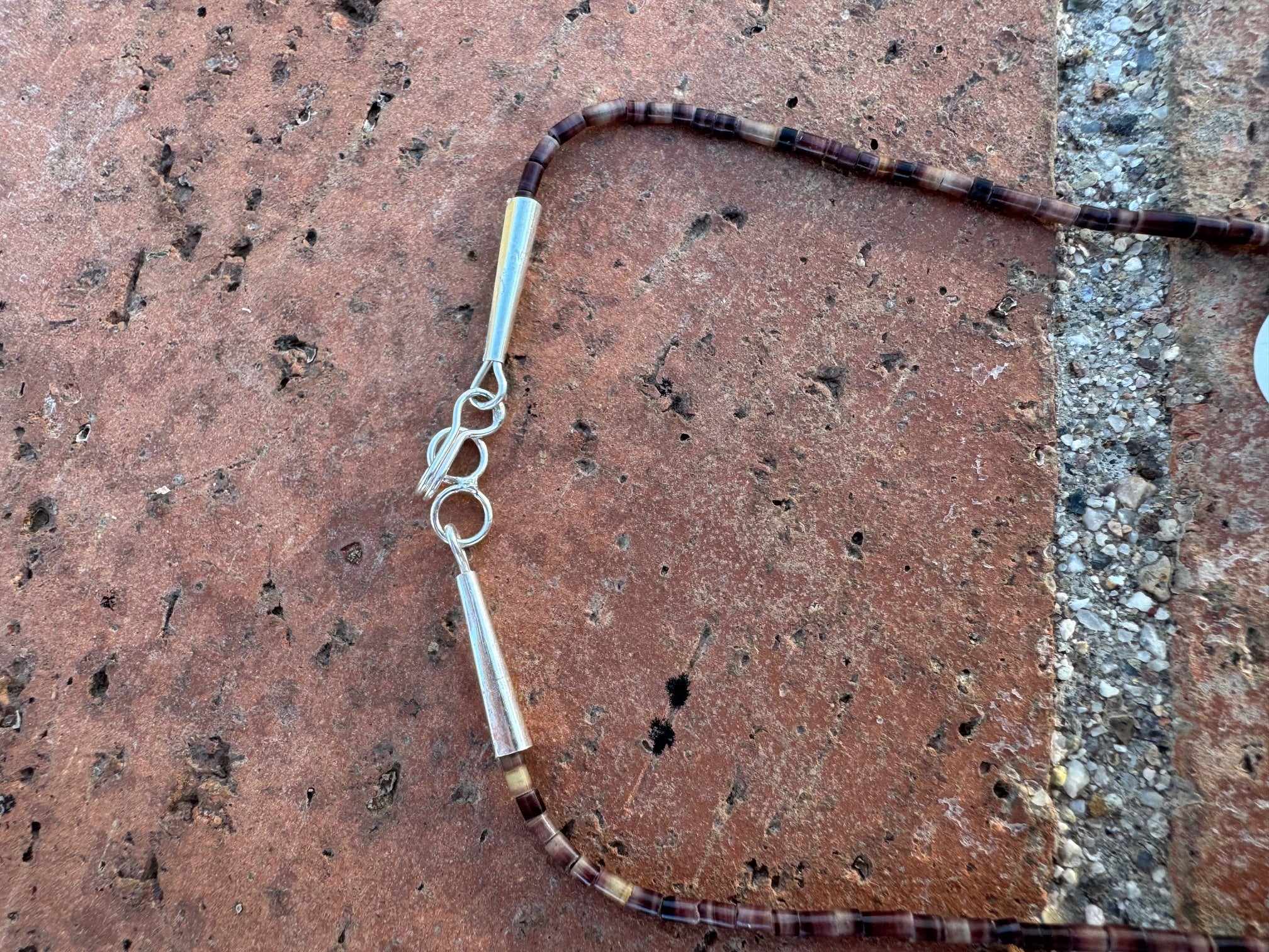 Handcrafted Sterling Silver & Beaded Fetish Necklace 30"