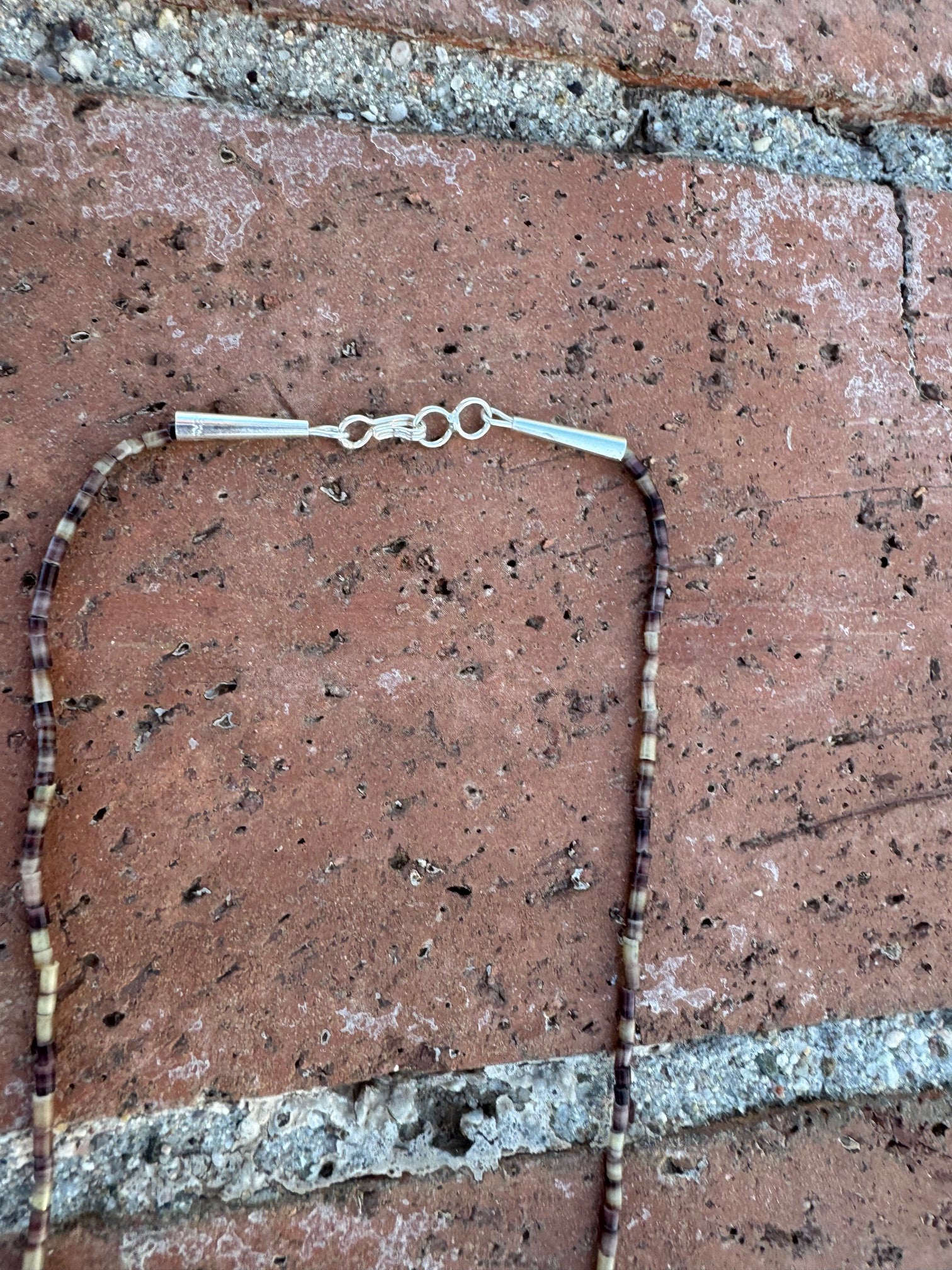 Handcrafted Sterling Silver & Beaded Fetish Necklace 30"