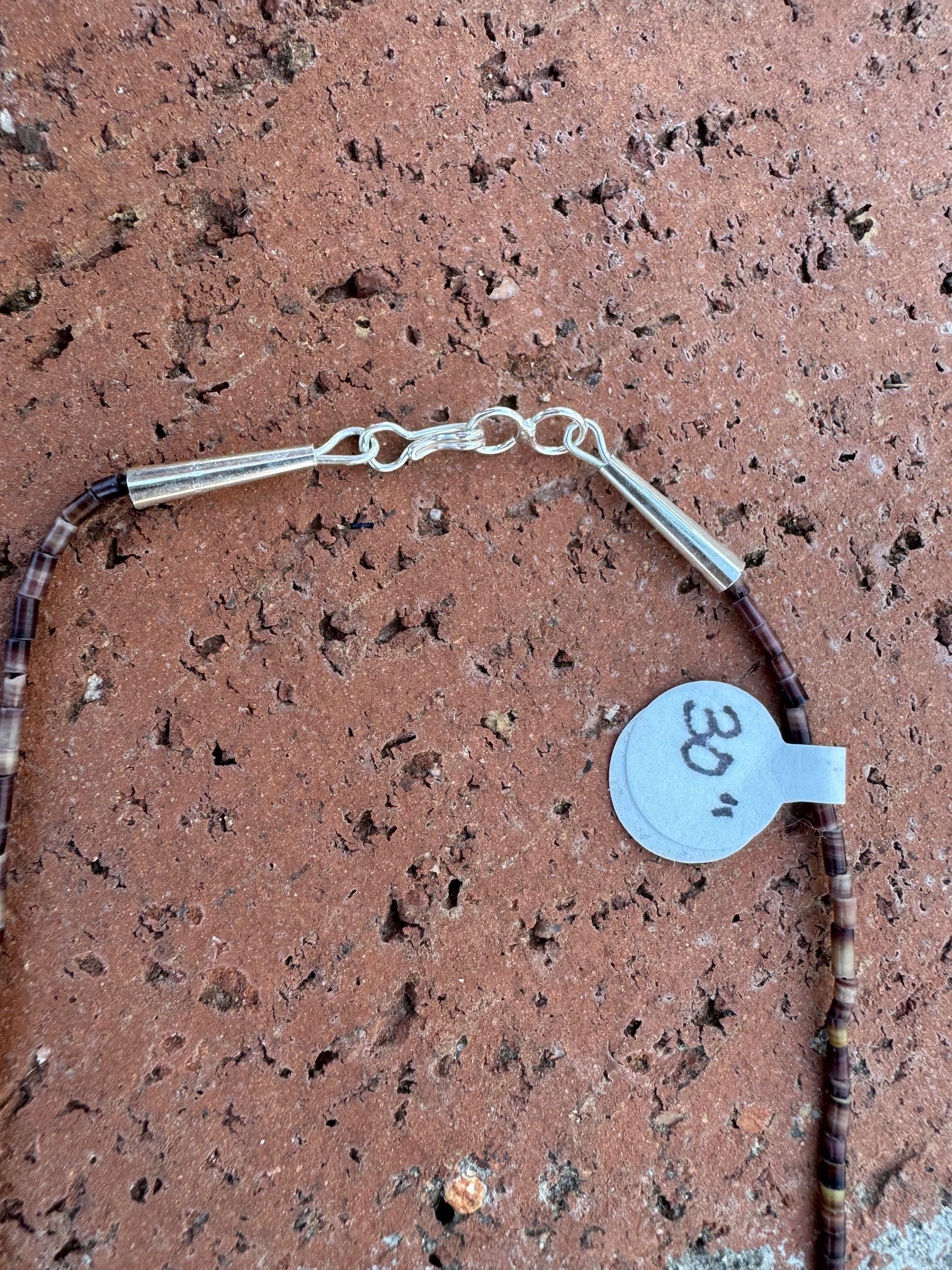 Handcrafted Sterling Silver & Beaded Fetish Necklace 30"