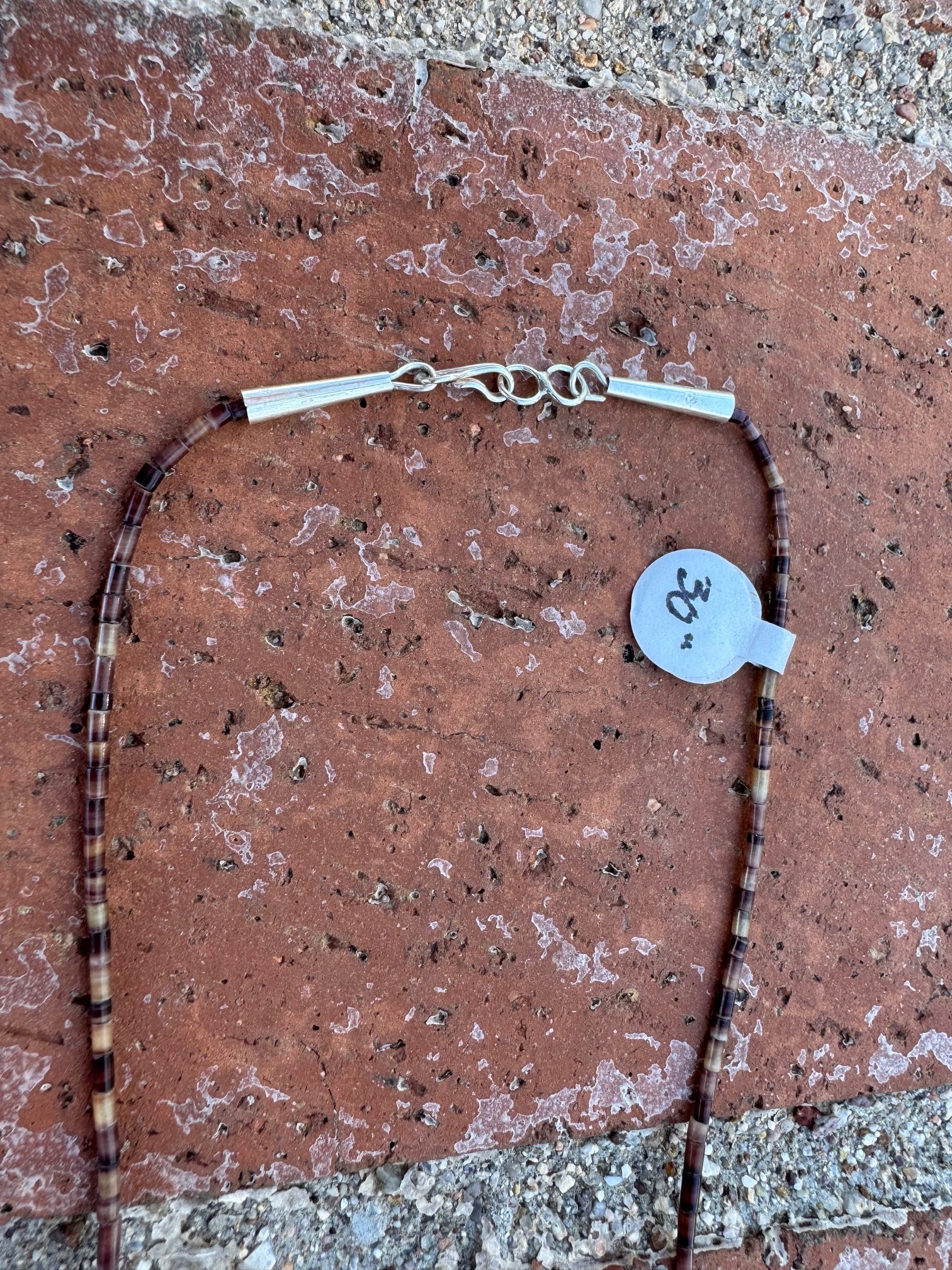 Handcrafted Sterling Silver & Beaded Fetish Necklace 30"