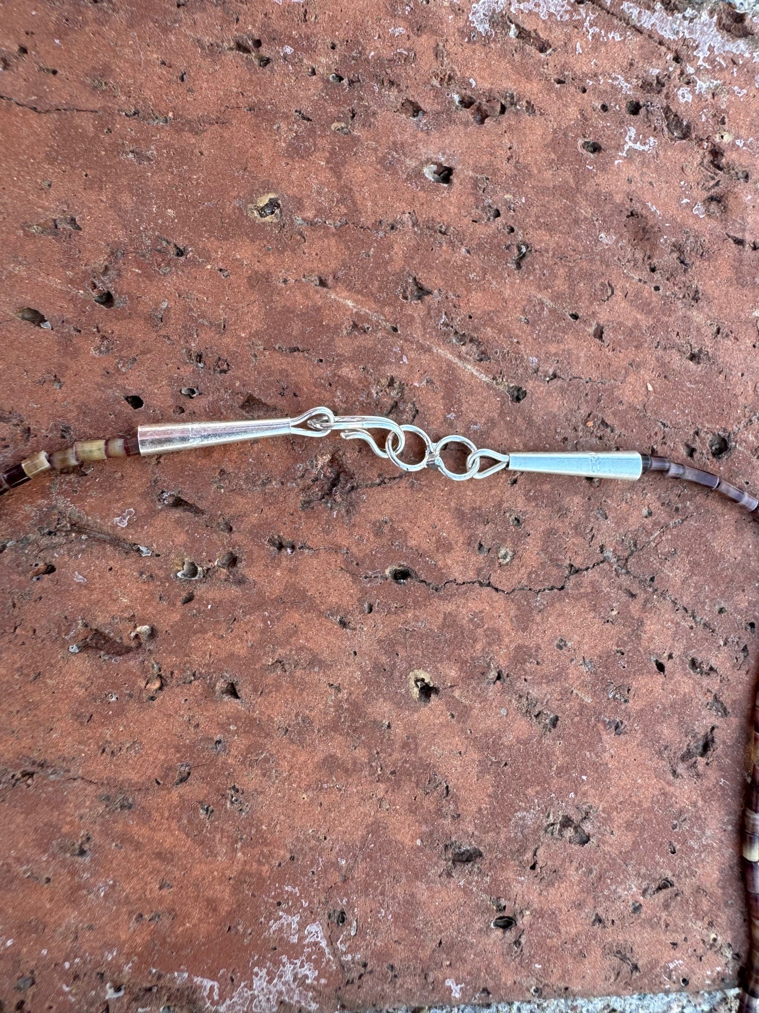 Handcrafted Sterling Silver & Beaded Fetish Necklace 30"