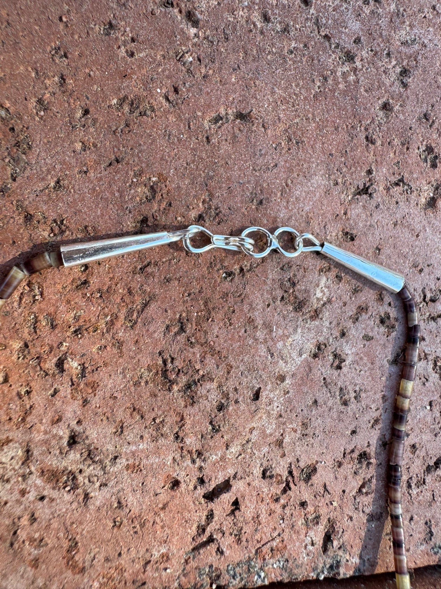 Handcrafted Sterling Silver & Beaded Fetish Necklace 30"