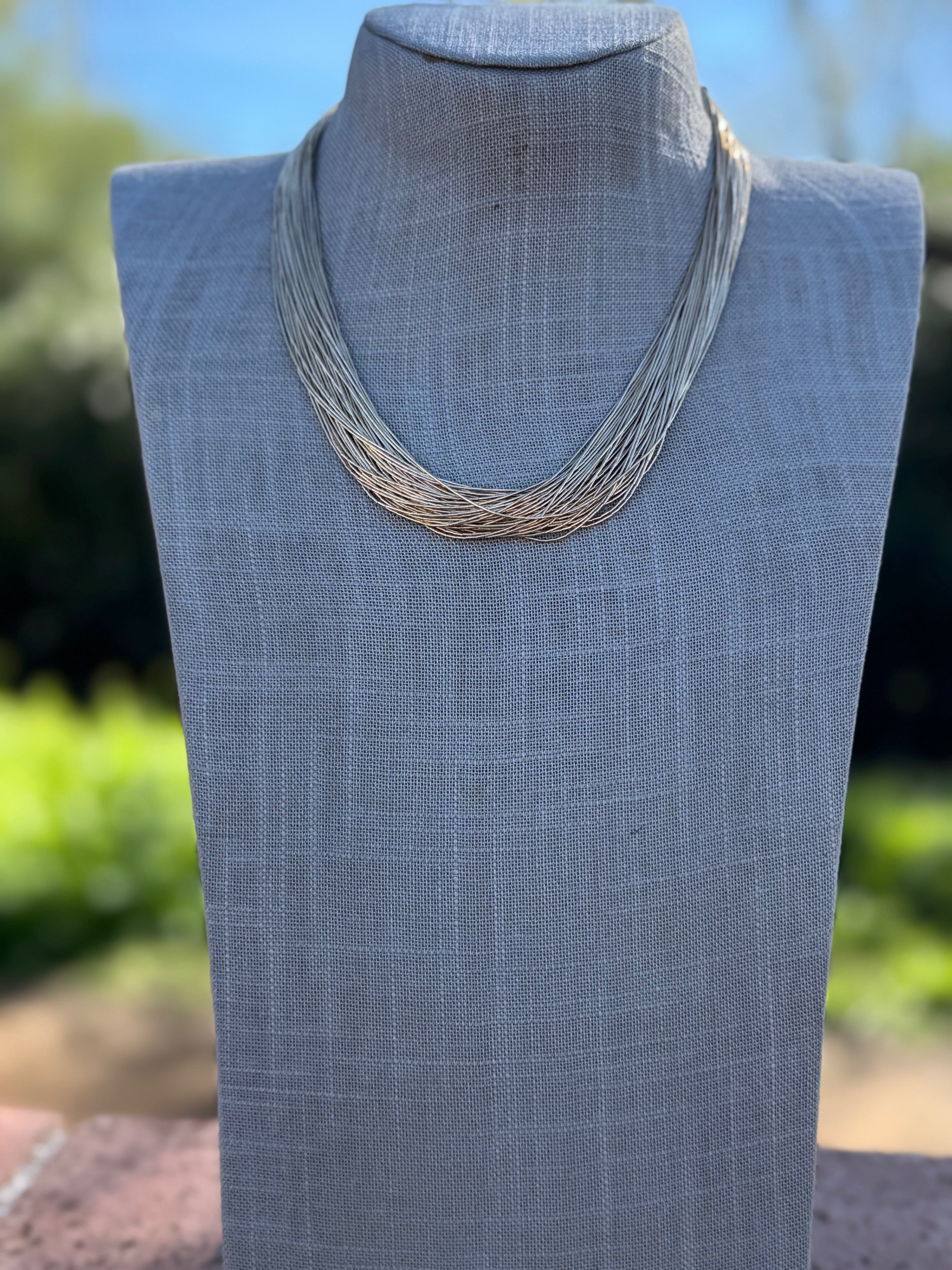 Handmade Liquid Gold 50 Strand Necklace 18"