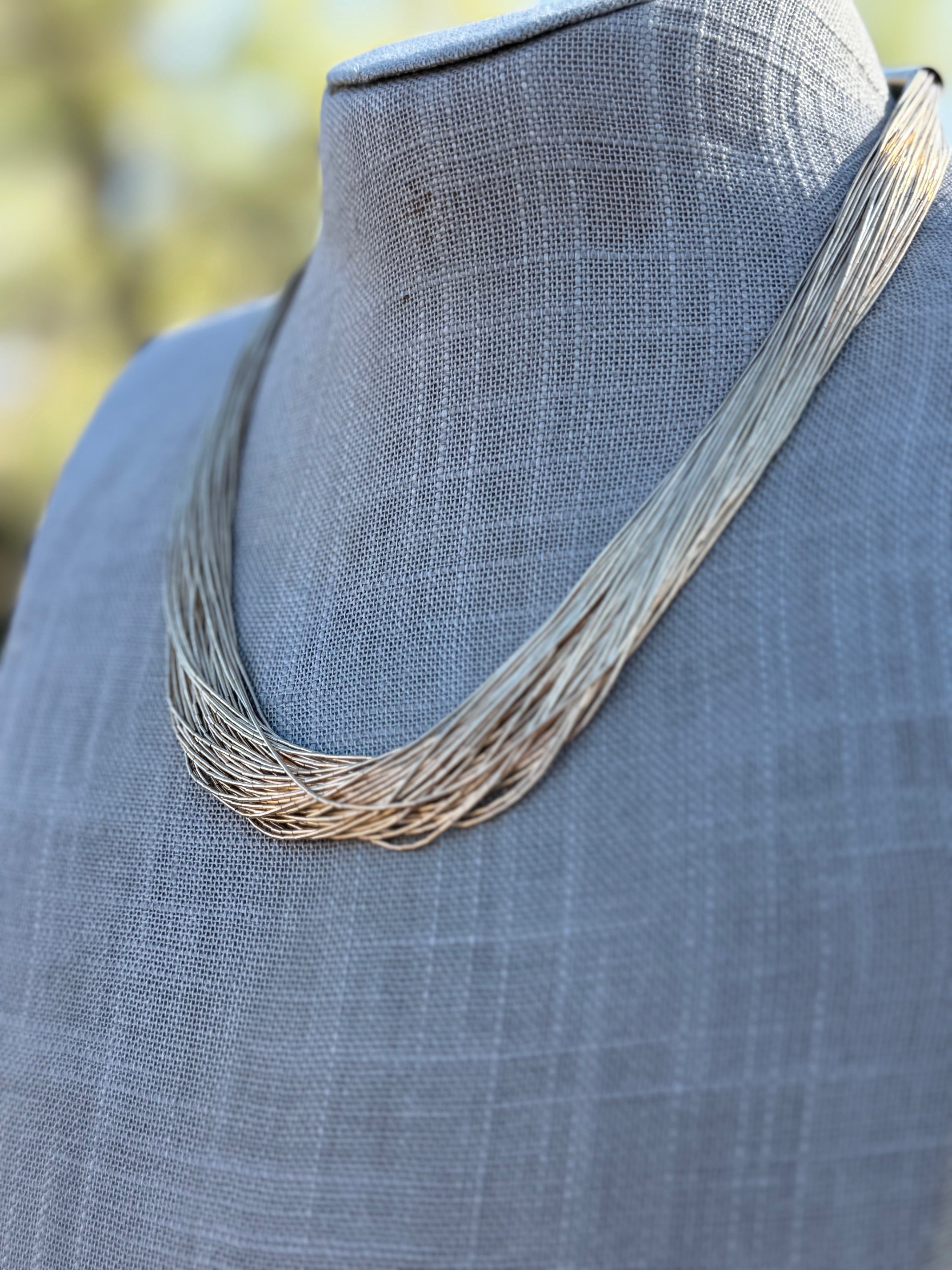 Handmade Liquid Gold 50 Strand Necklace 18"