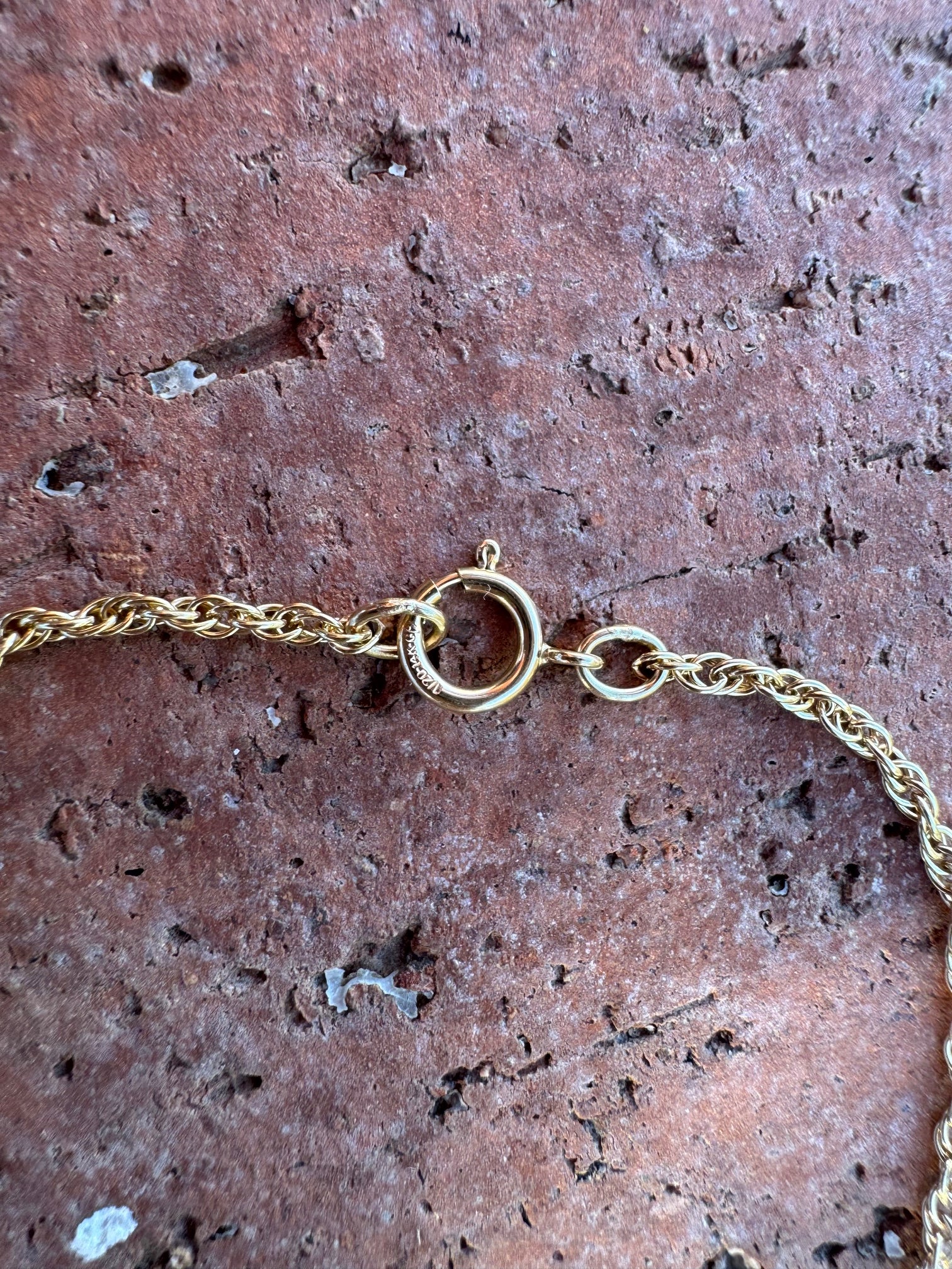 Handmade Gold Filled Over Sterling Silver & Turquoise Inlay Pendant Necklace 16"