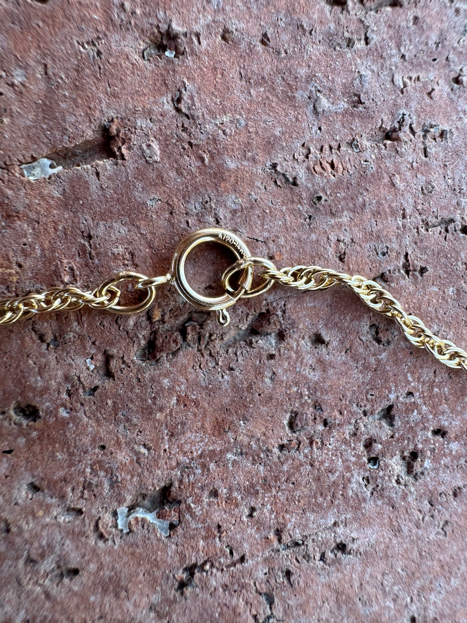 Handmade Gold Filled Over Sterling Silver & Turquoise Inlay Pendant Necklace 18"