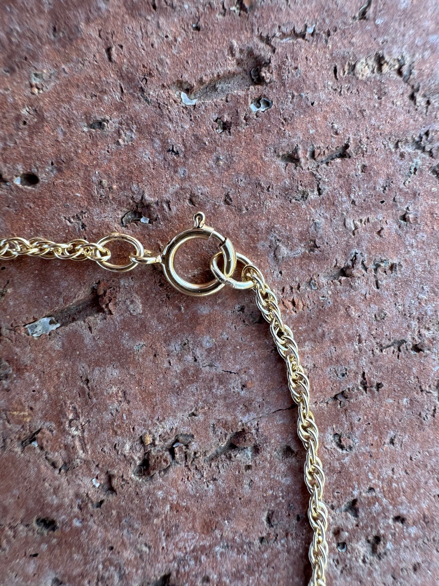 Handmade Gold Filled Over Sterling Silver & Turquoise Inlay Pendant Necklace 18"
