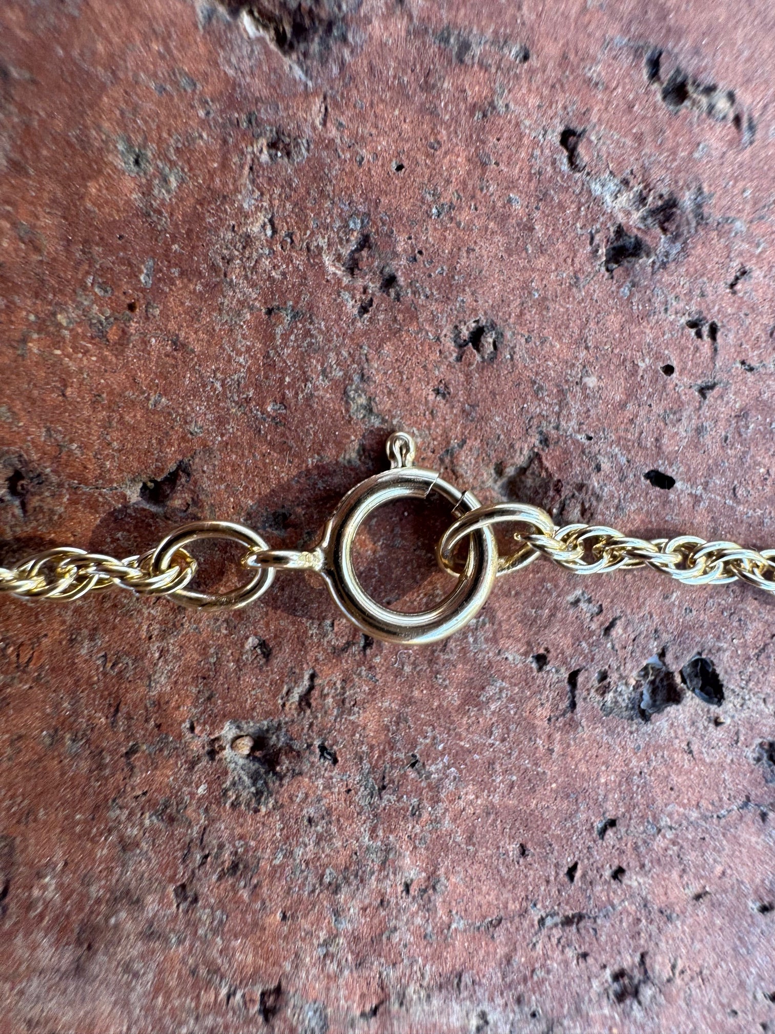 Handmade Gold Filled Over Sterling Silver & Turquoise Inlay Pendant Necklace 16"