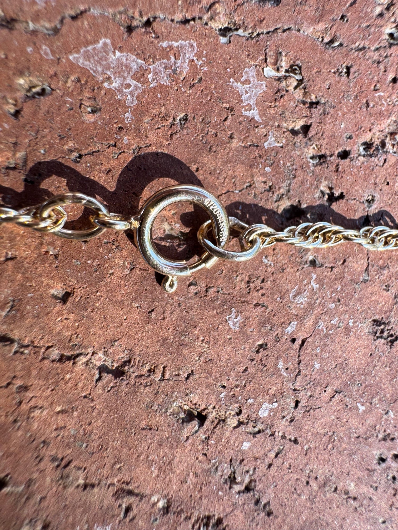 Handmade Gold Filled Over Sterling Silver & Opal Inlay Pendant Necklace