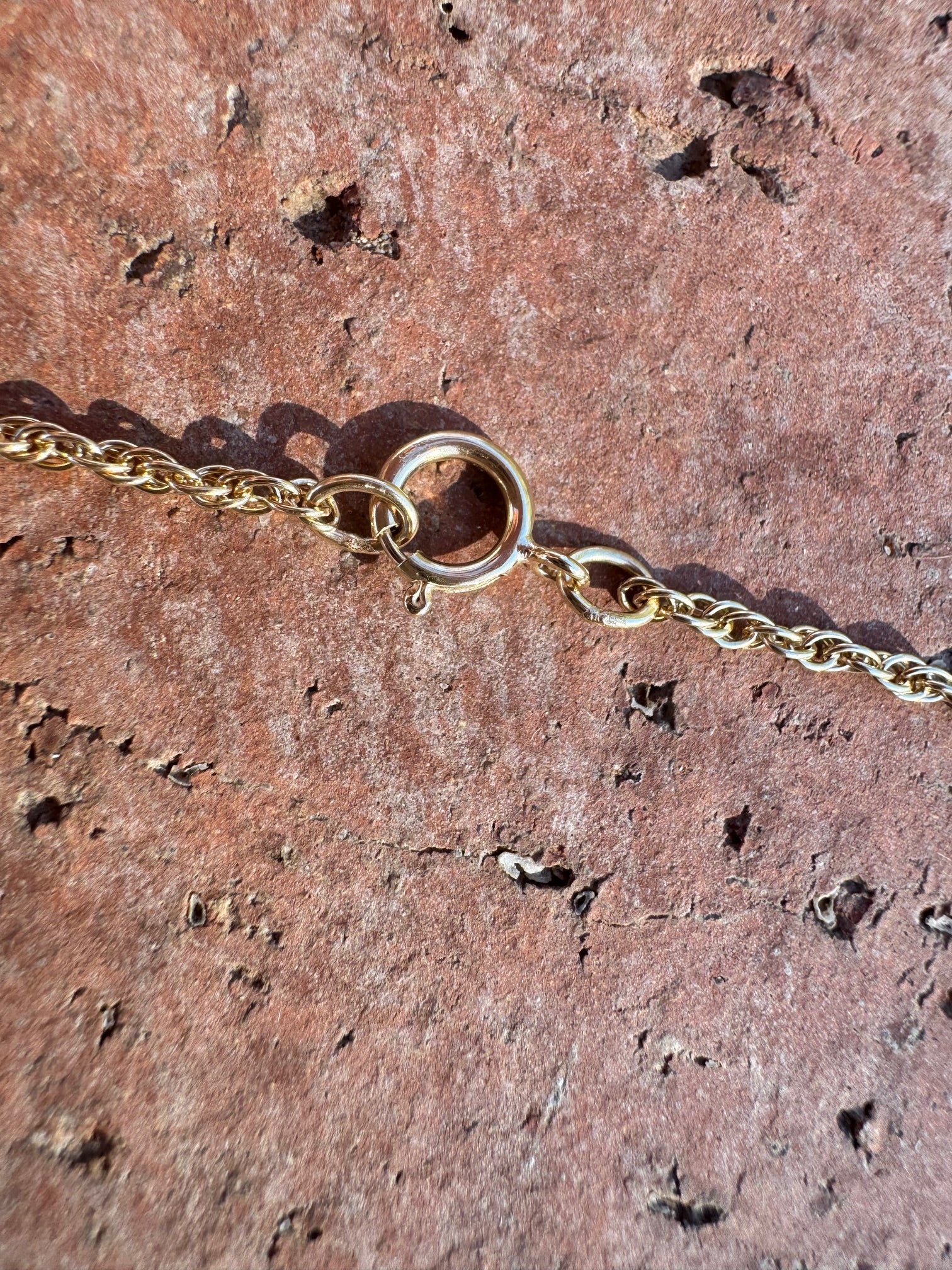 Handmade Gold Filled Over Sterling Silver & Turquoise Inlay Pendant Necklace