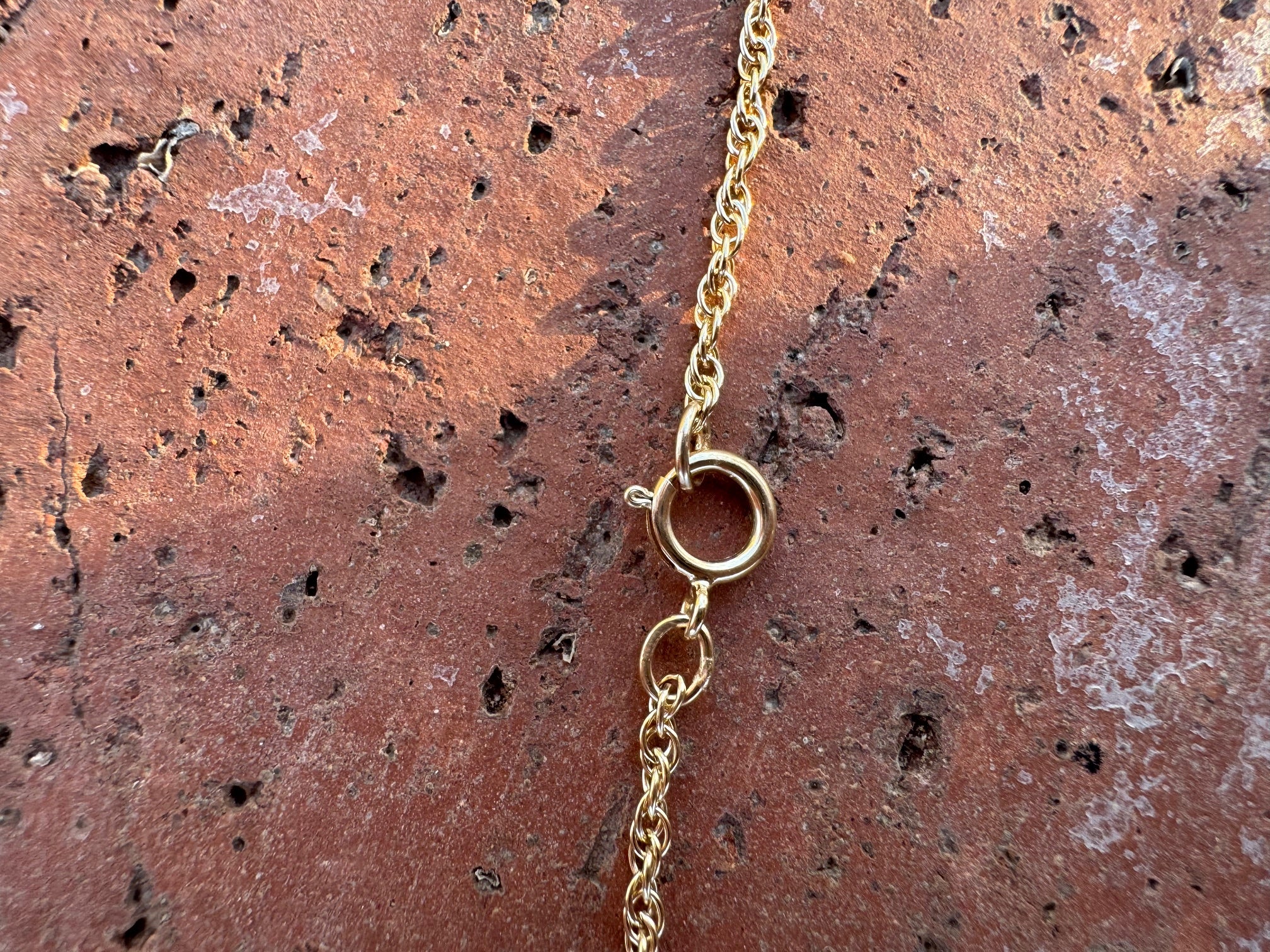 Handmade Gold Filled Over Sterling Silver & Opal Inlay Pendant Necklace