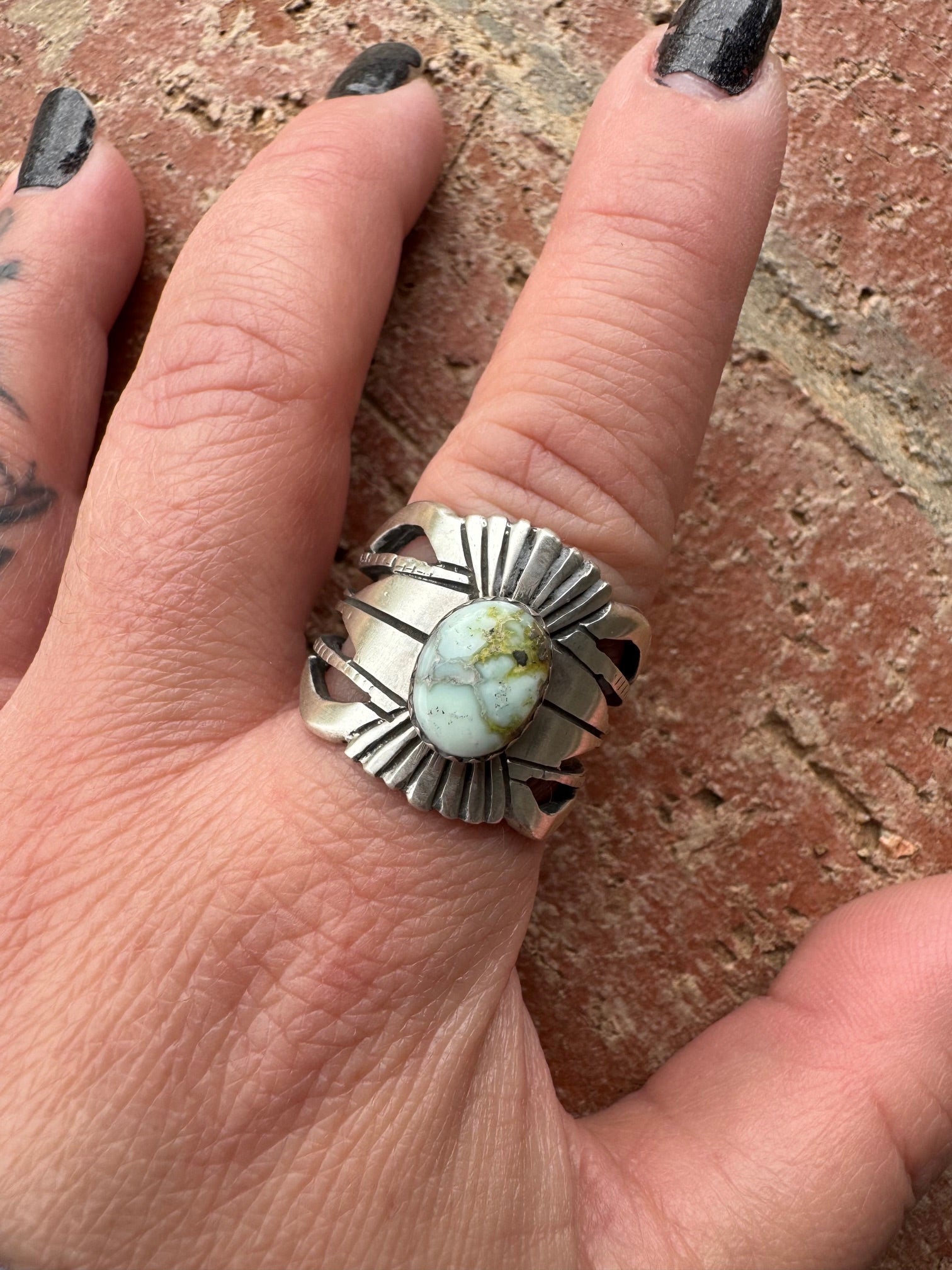 Handcrafted Sonoran Mountain Turquoise & Sterling Silver Ring