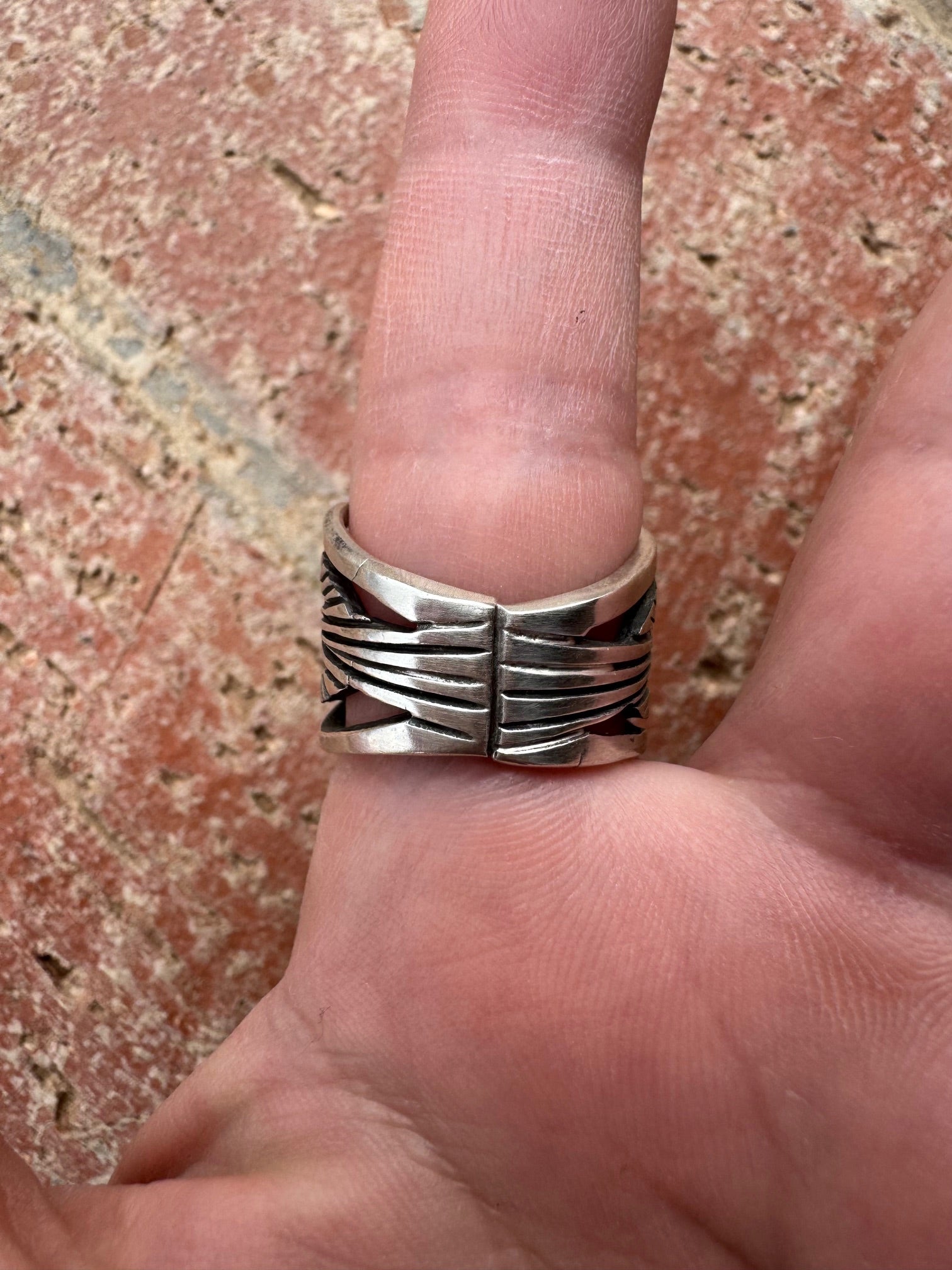 Handcrafted Dry Creek Turquoise & Sterling Silver Ring size 7.5