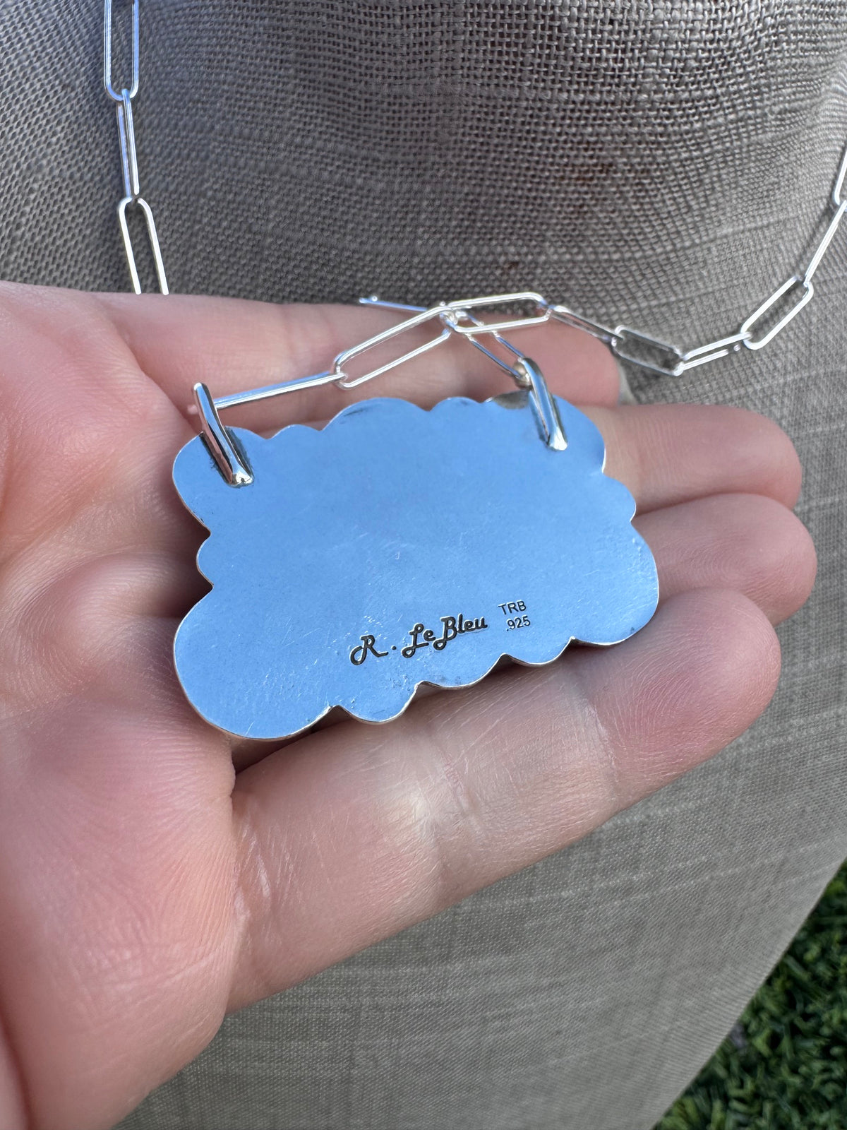 Handmade Sterling Silver & Mixed Media Turquoise 19" Necklace by Roaming Buffalo