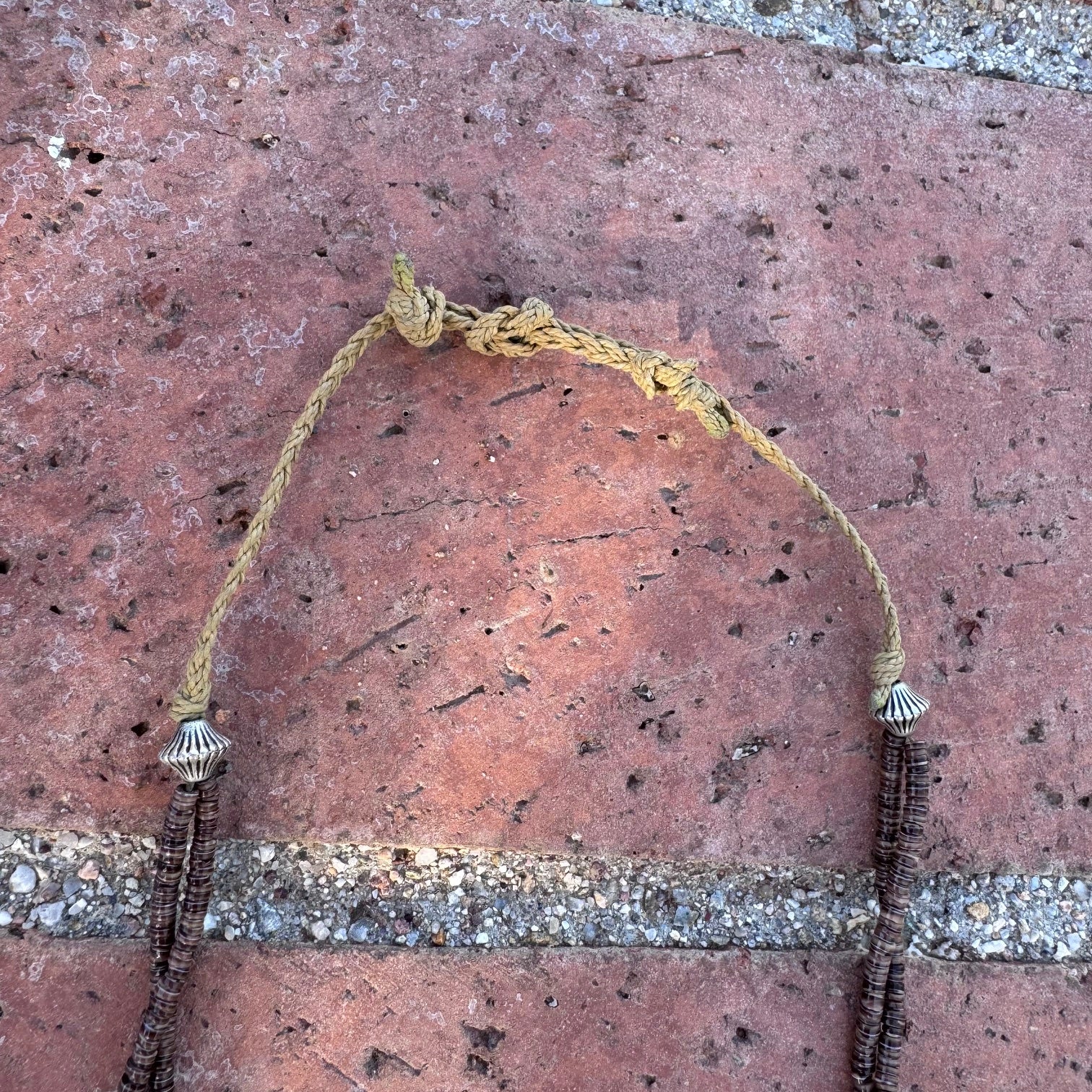 Handcrafted Kingman Turquoise & Heishi 2 strand Beaded Necklace 30"