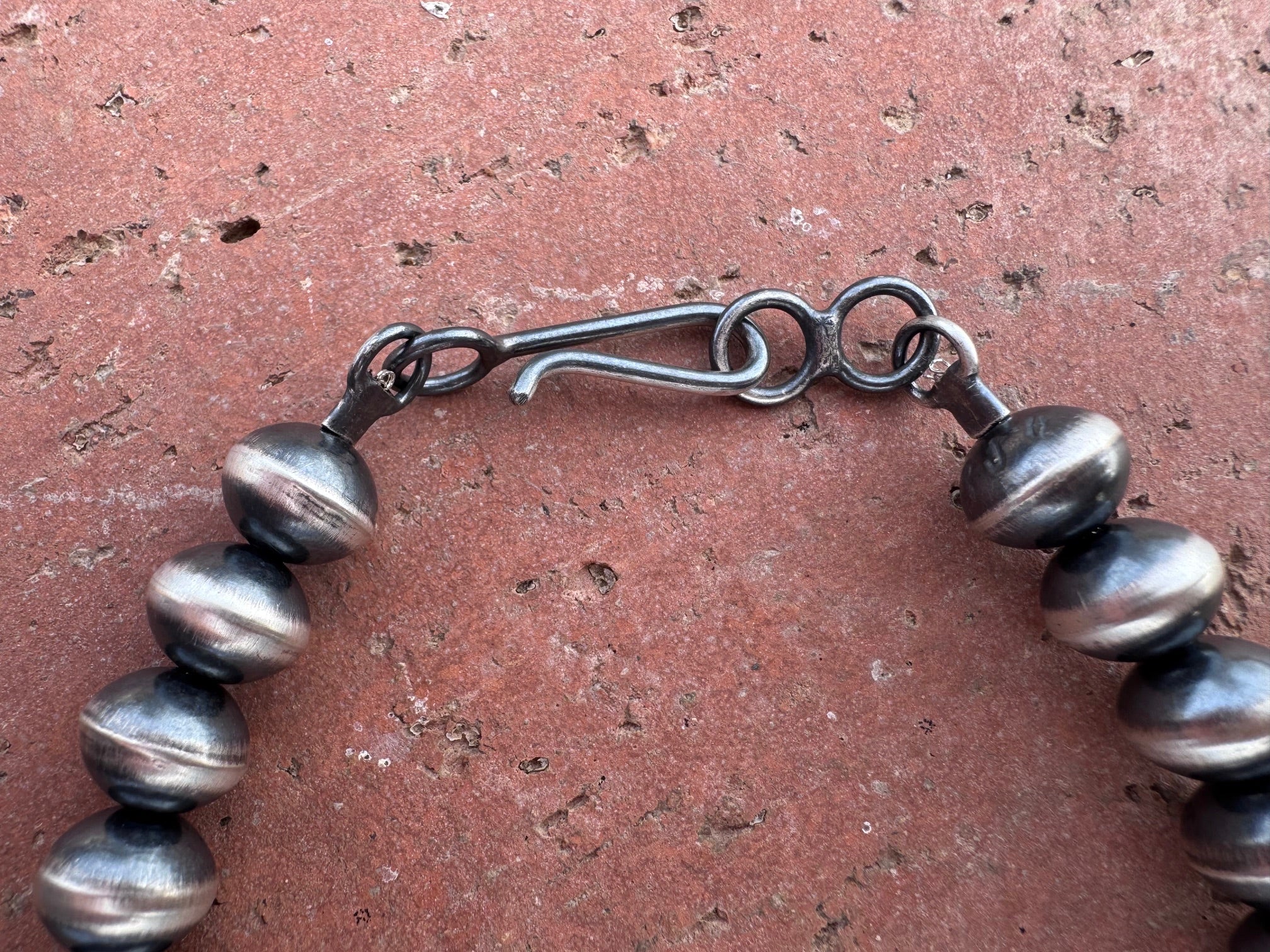 Handcrafted Sterling Silver Pearl Beaded Hot Air Balloon Necklace 22"