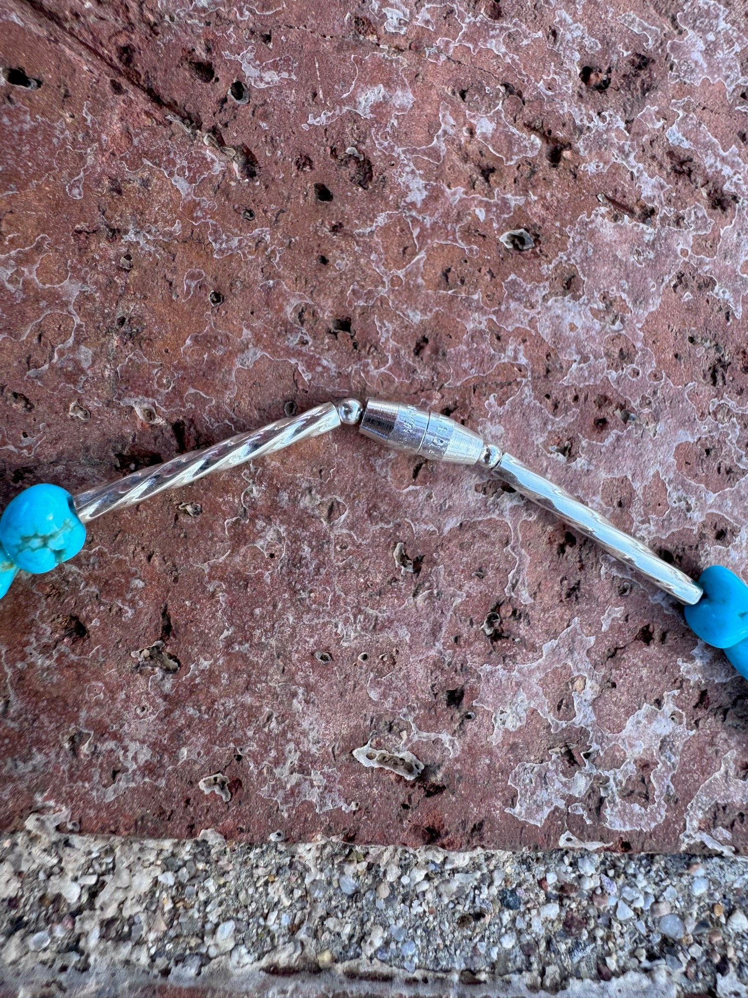 Handcrafted Kingman Turquoise Beaded Necklace