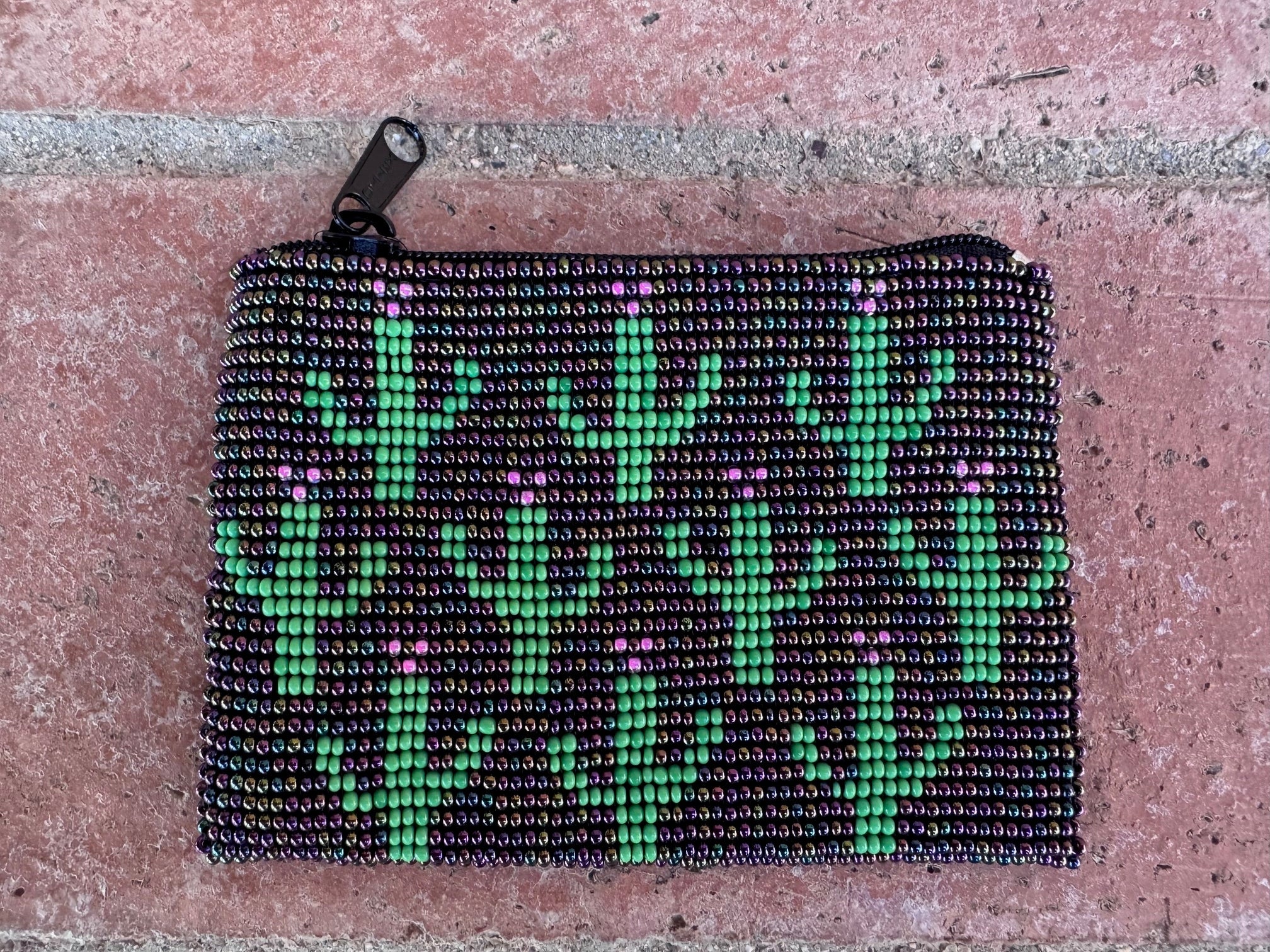 Handmade Beaded Saguaro Cactus Coin Purse