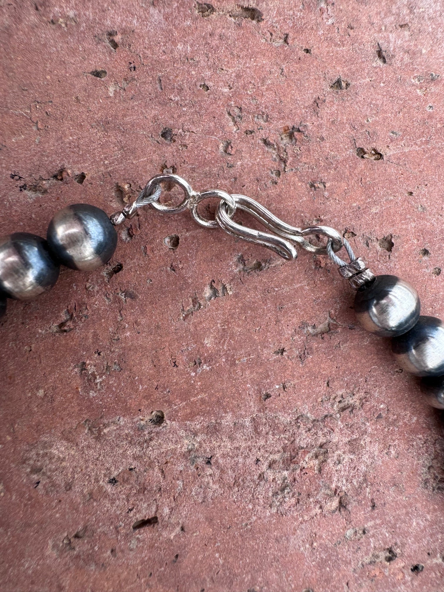 Handcrafted Turquoise & Sterling Silver Pearl 4mm-10mm 12 Strand Necklace 28"