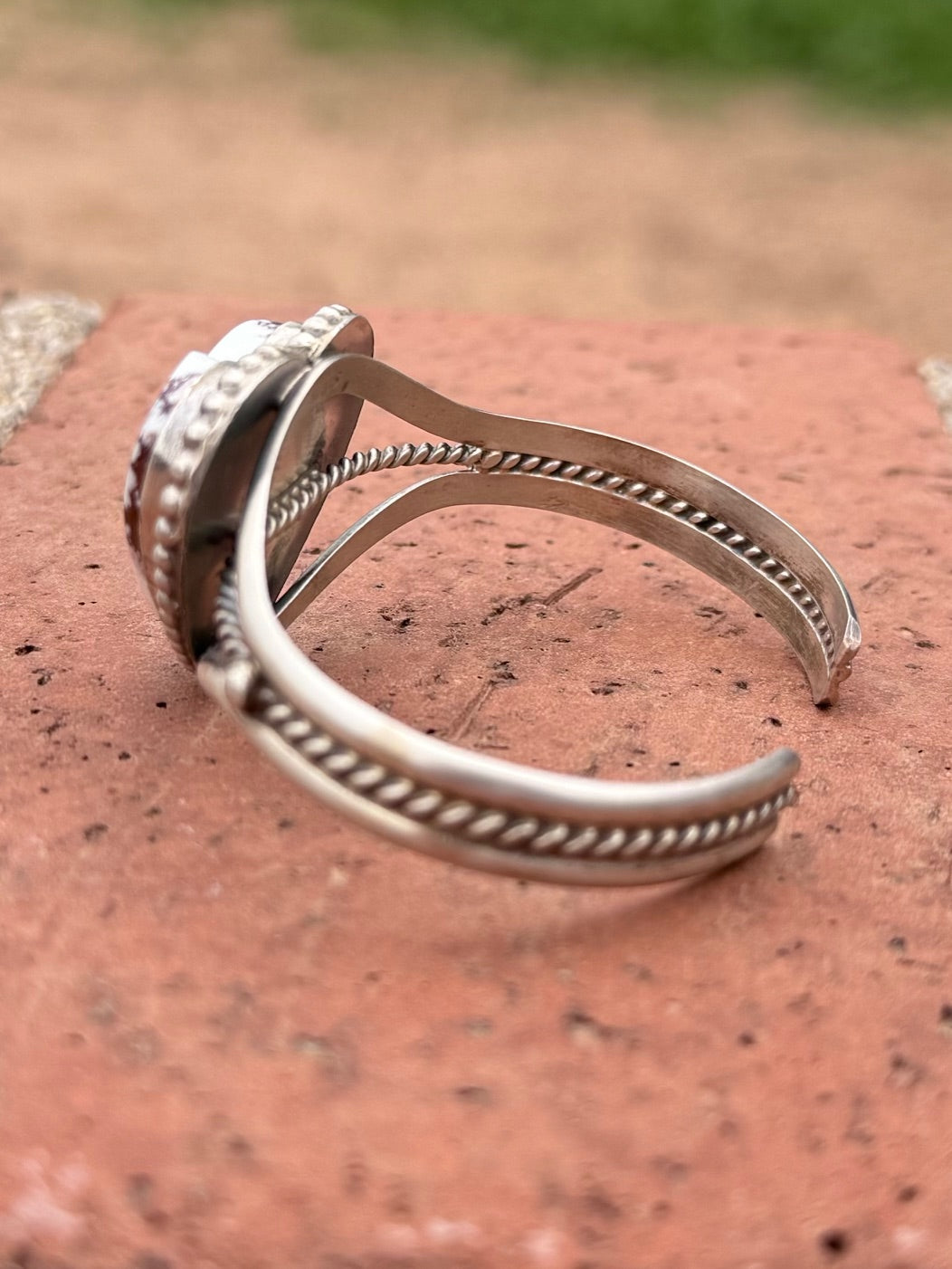 Handcrafted Sterling Silver Wild Horse Cuff Heart Bracelet by Samson Edsity