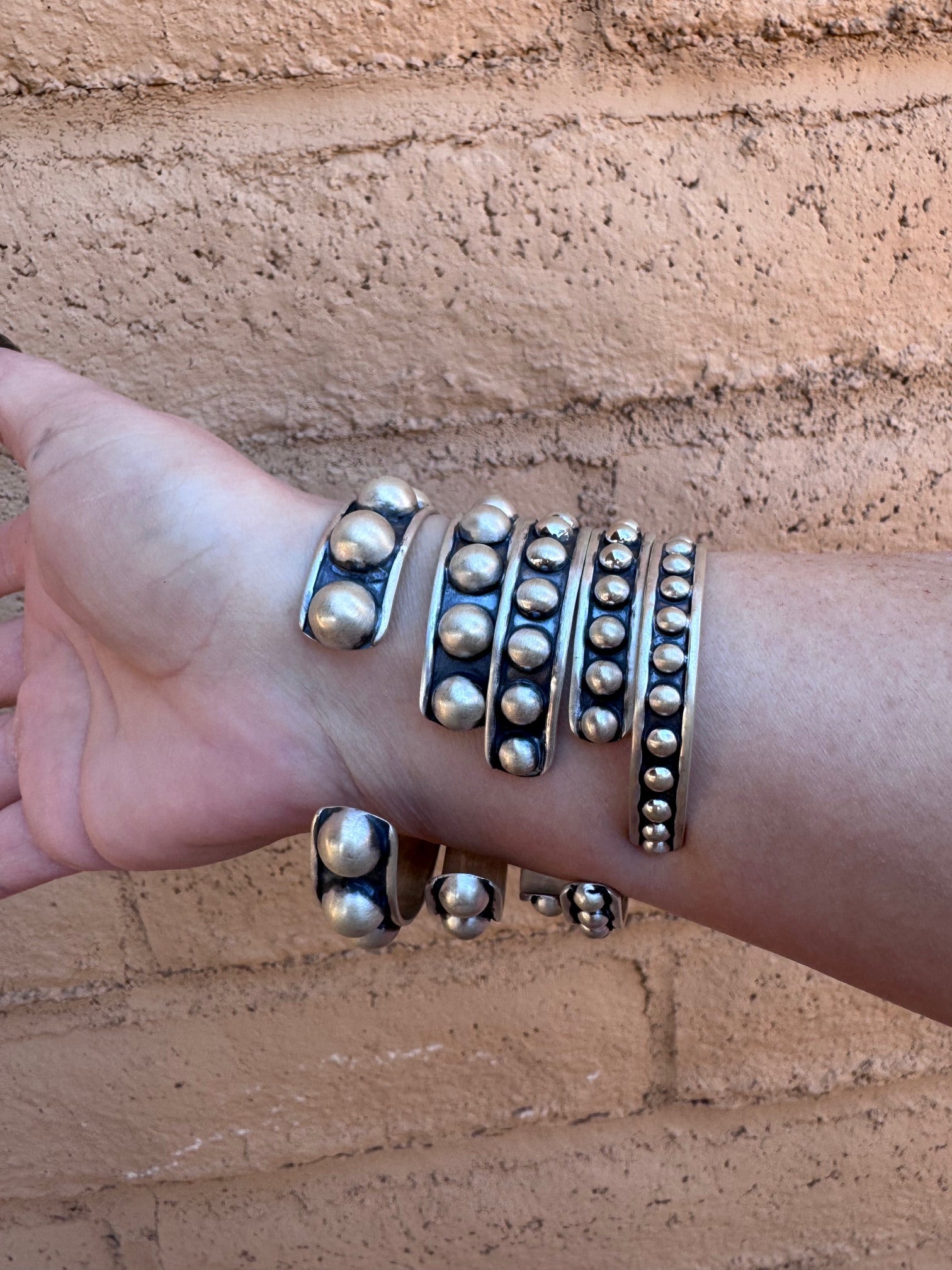 Handmade Sterling Silver Serenity Sphere Bracelets
