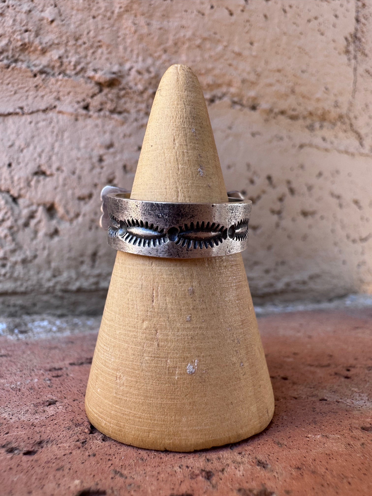 Handcrafted Queen Pink Conch & Sterling Silver Adjustable Cross Ring by Kevin Billah