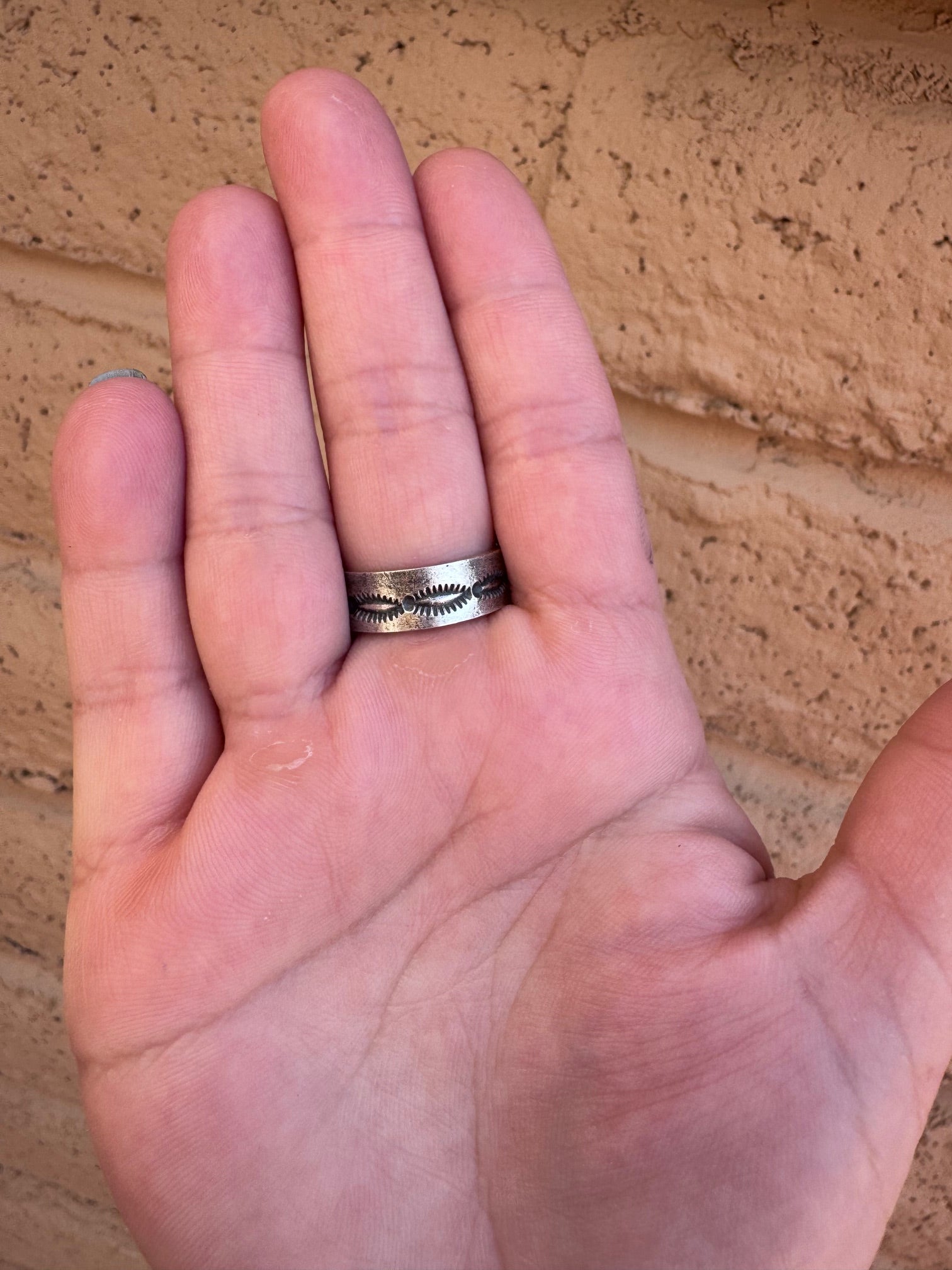 Handcrafted Queen Pink Conch & Sterling Silver Adjustable Cross Ring by Kevin Billah