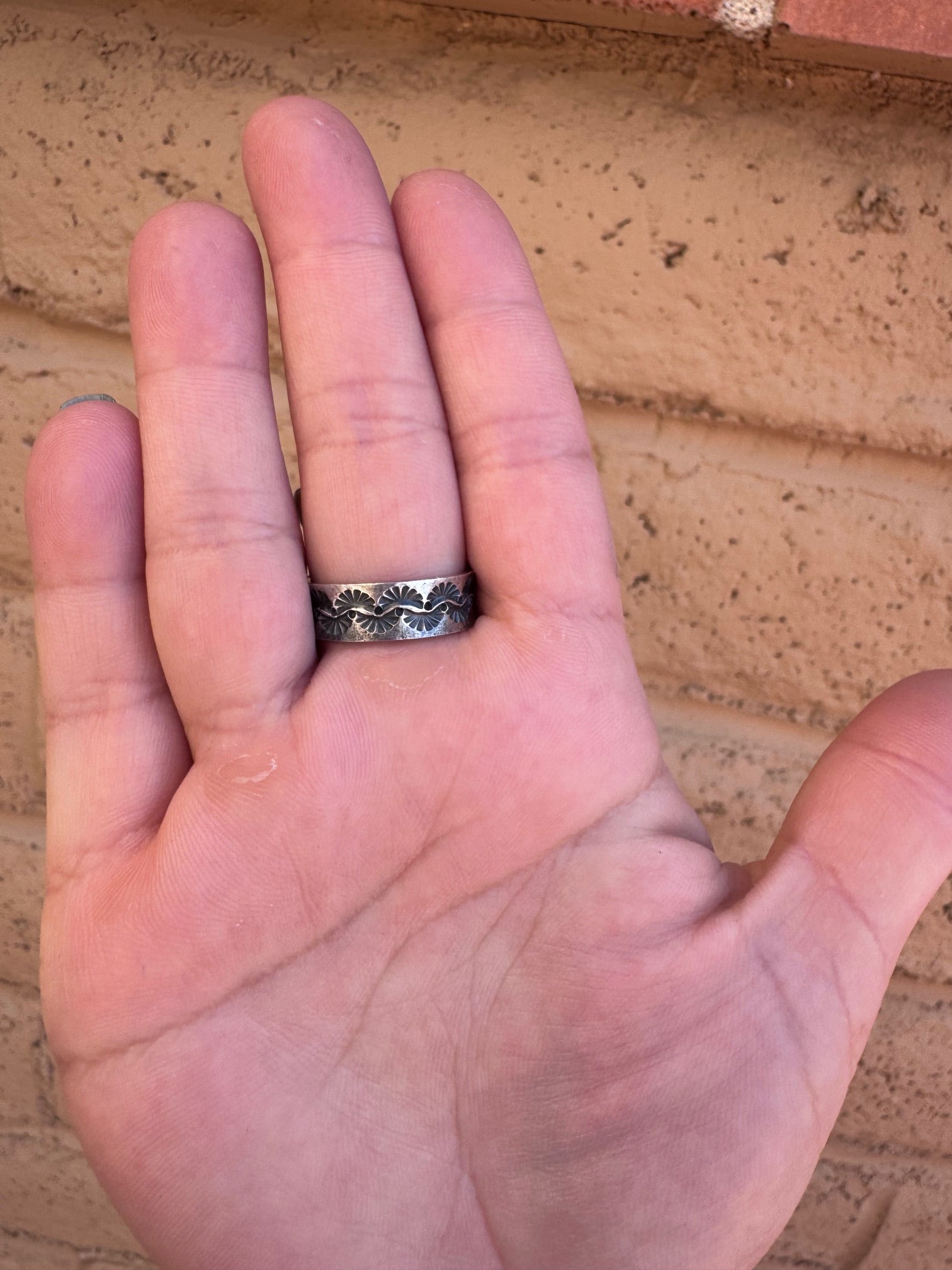 Handcrafted Queen Pink Conch & Sterling Silver Adjustable Flower Ring by Kevin Billah