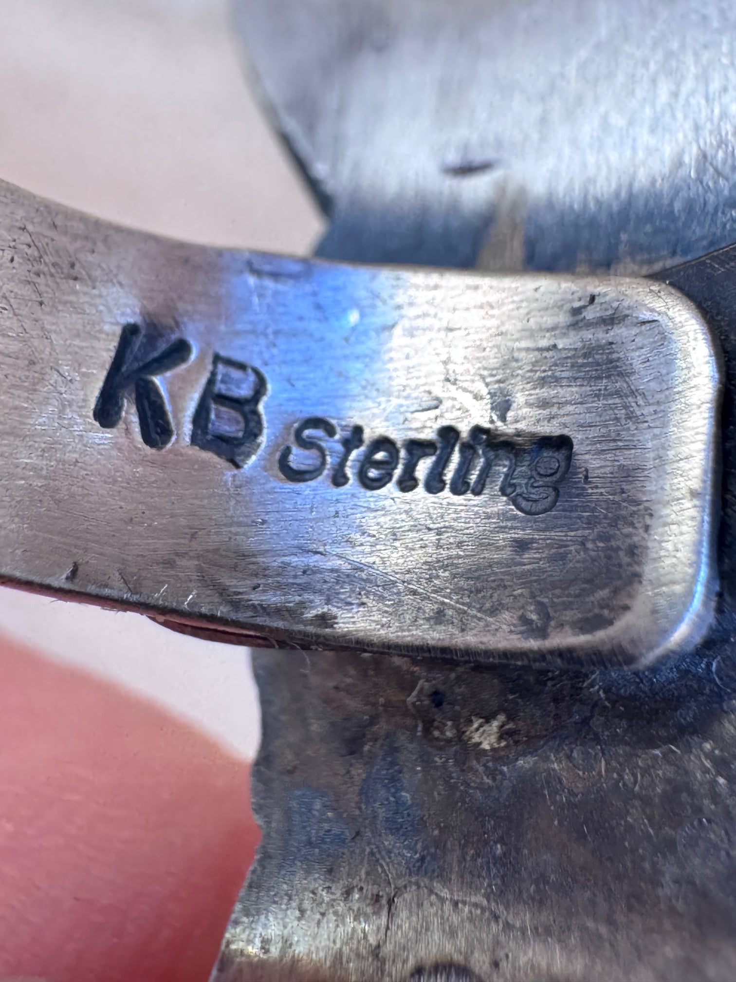 Handcrafted Queen Pink Conch & Sterling Silver Adjustable Statement Ring by Kevin Billah