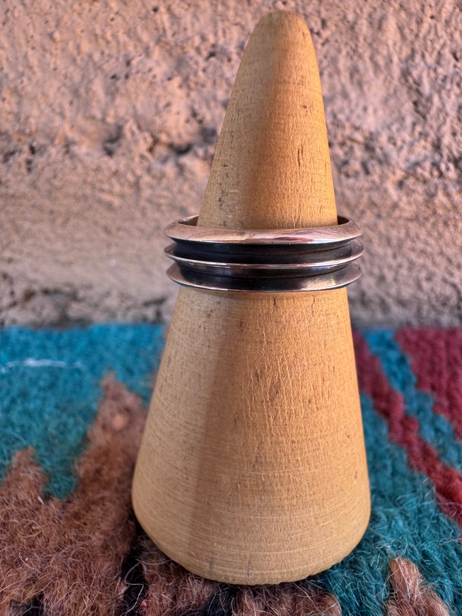 Handcrafted Sterling Silver & Denim Lapis Ring size 5.5