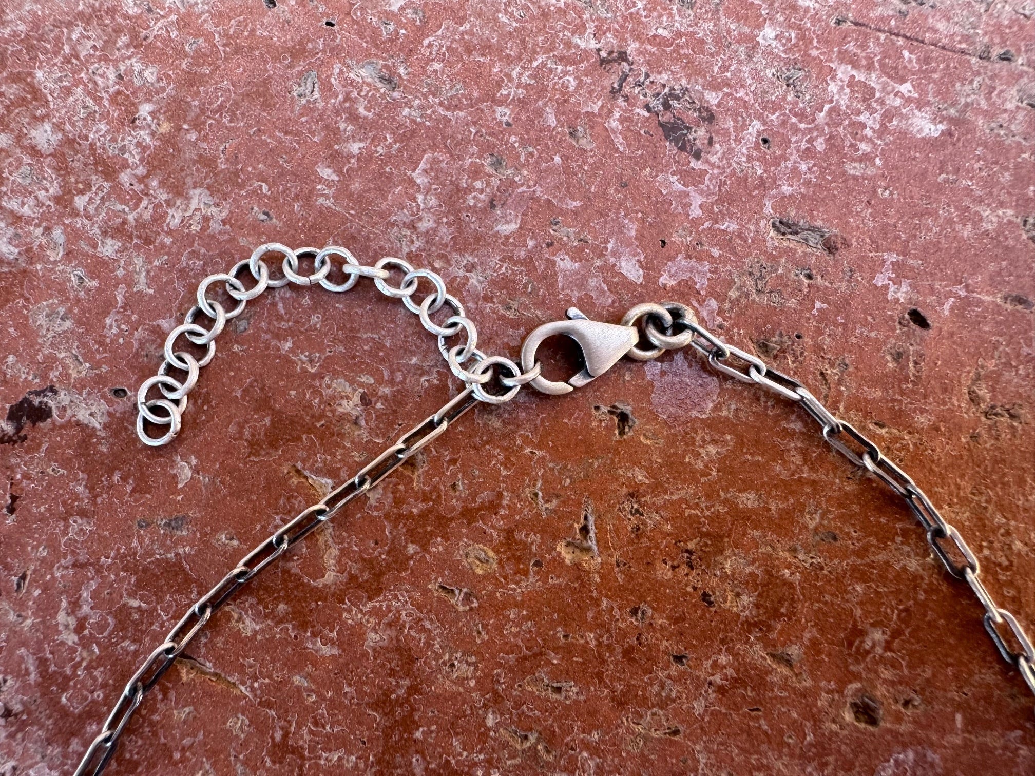 Handmade Sterling Silver Paperclip Chain 16-18” Necklace