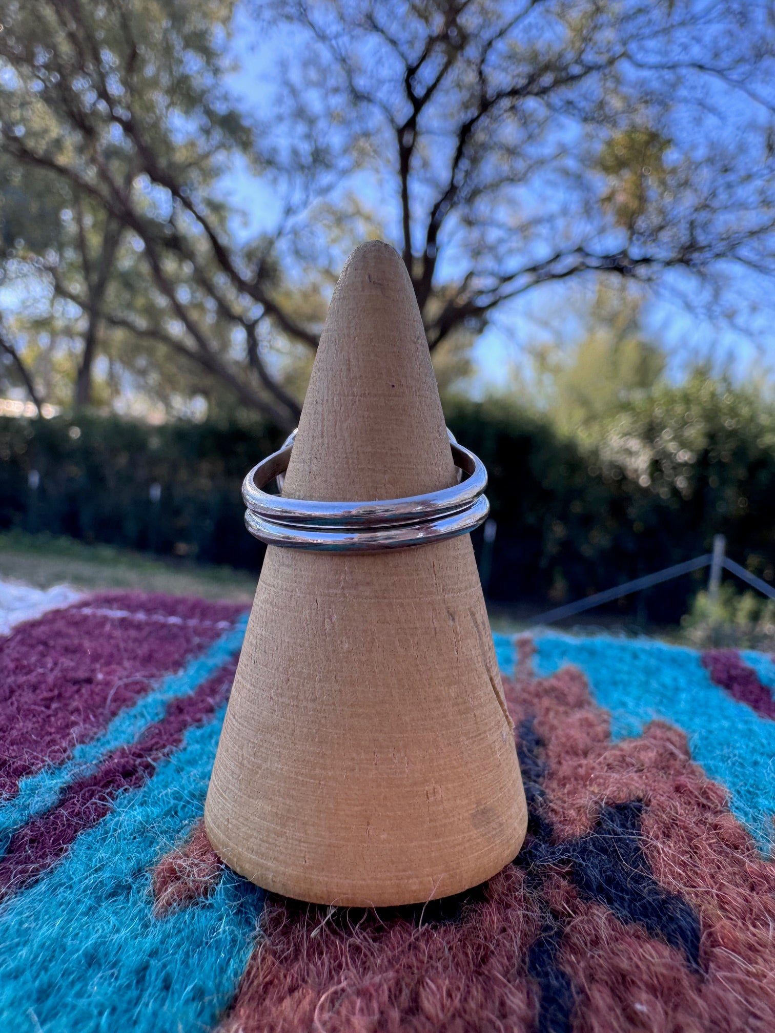 Handcrafted Sterling Silver & Mauve Fire Opal Inlay Heart Ring size 8