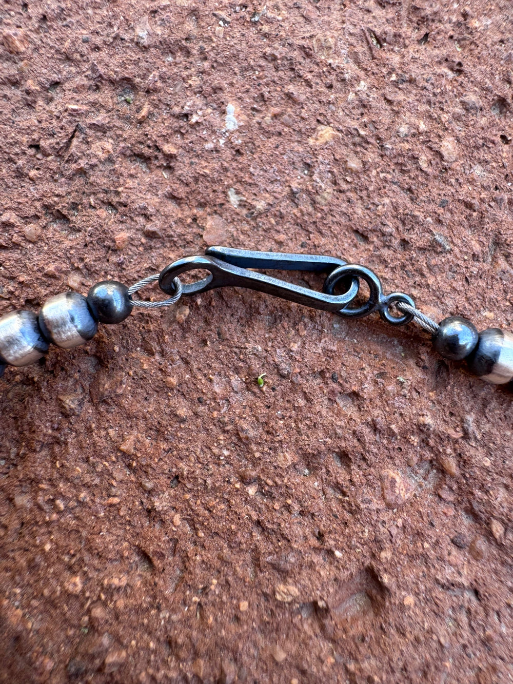 Handcrafted Sterling Silver Pearl & Black Onyx 4-6mm Beaded 18” Necklace