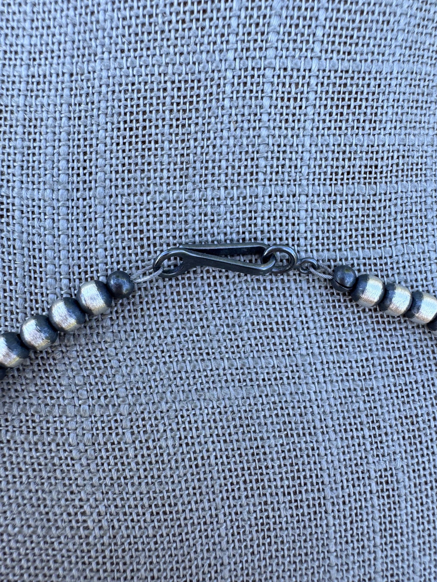 Handcrafted Sterling Silver & Pink Conch Heart 4mm beaded Necklace