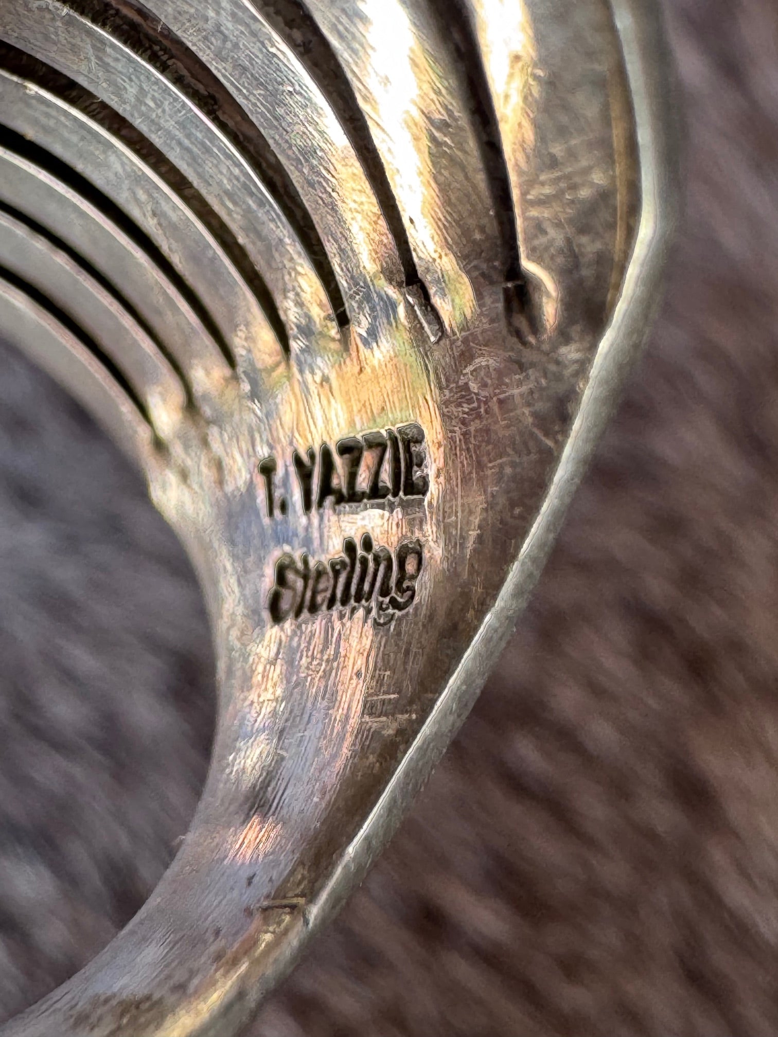 Handcrafted Sterling Silver & White Fire Opal 5 Stone Ring size 6 by T. Yazzie
