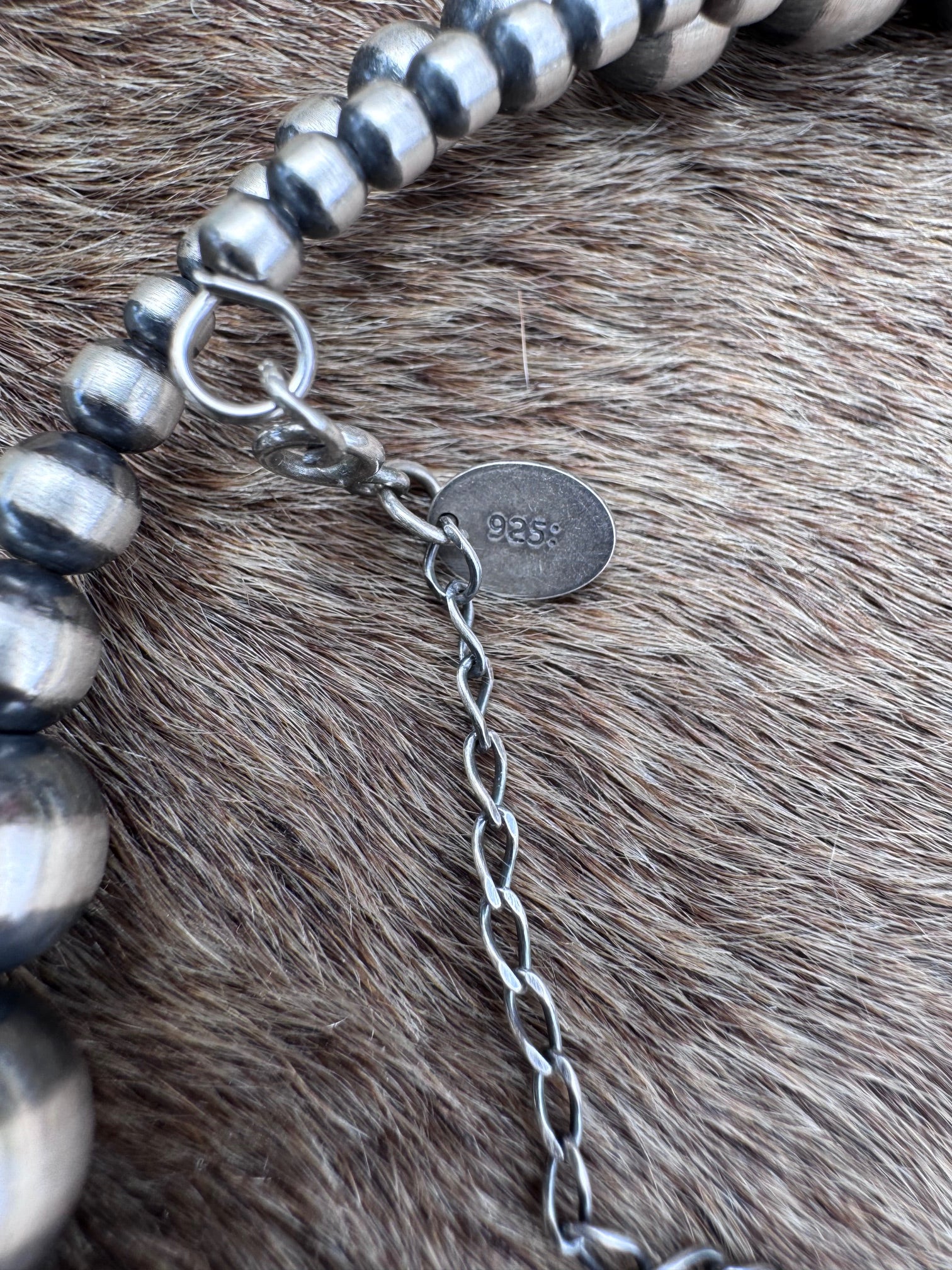 Handcrafted Sterling Silver Pearl 3-10mm Beaded Wrap Choker Necklace 14-16.5"