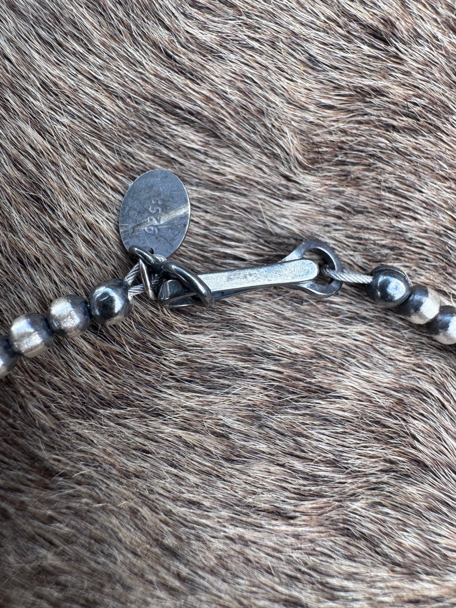 Handcrafted Graduated Sterling Silver Pearl 3-8mm Beaded Necklace