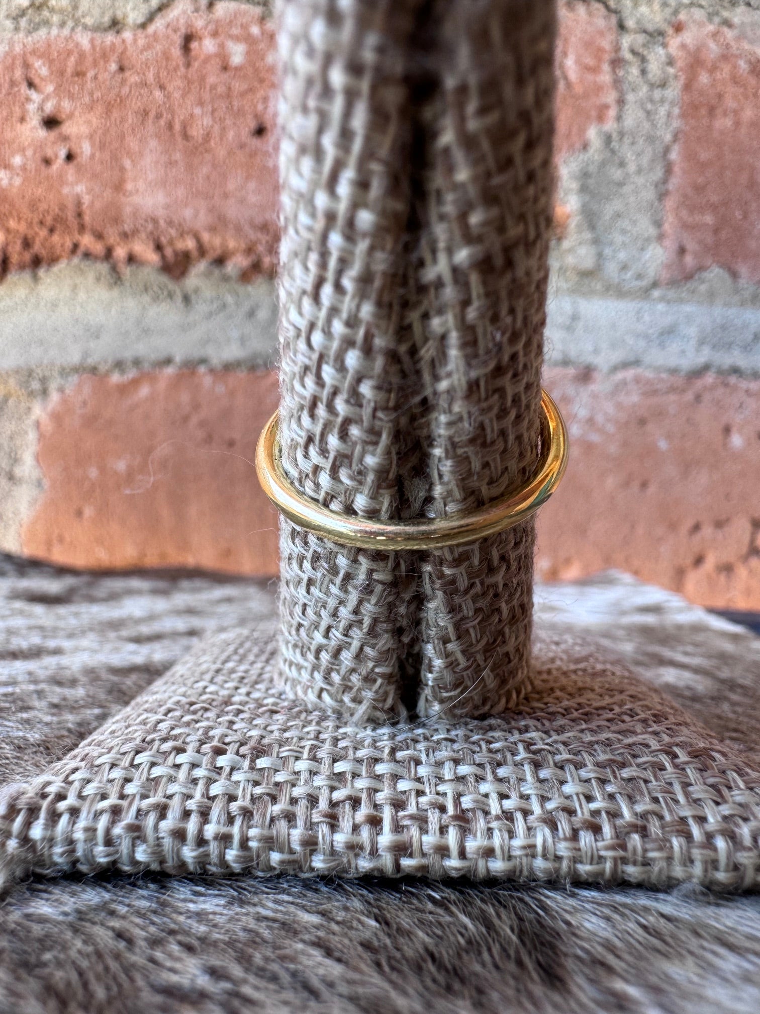 “The Golden Collection” Natural Golden Hills Turquoise Adjustable Stacker Delicate Ring