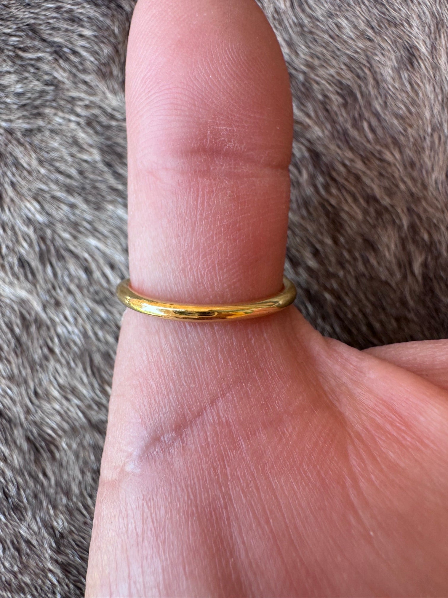 “The Golden Collection” Natural Golden Hills Turquoise Adjustable Stacker Delicate Ring