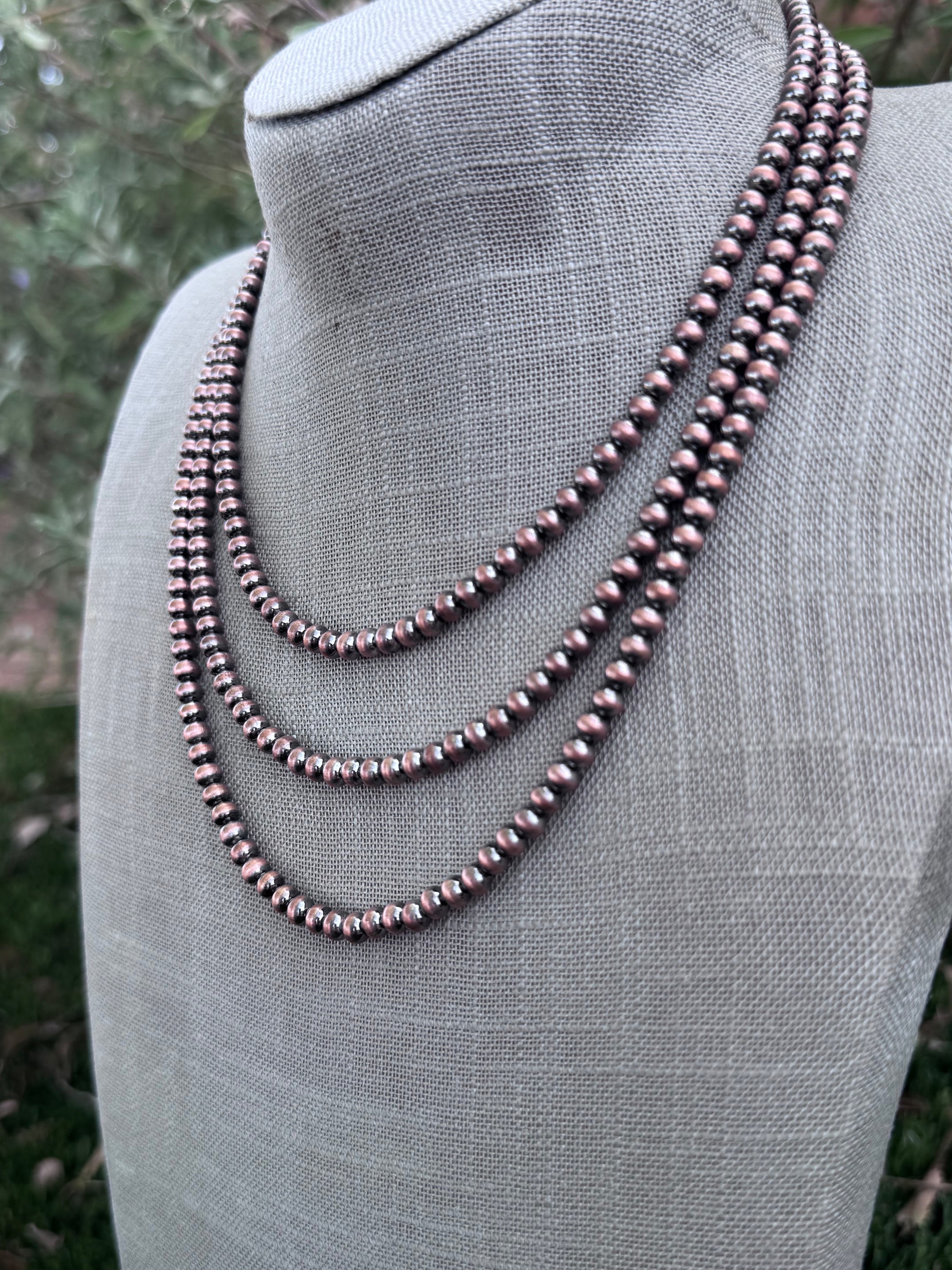 Handcrafted Copper 5mm Beaded Necklace