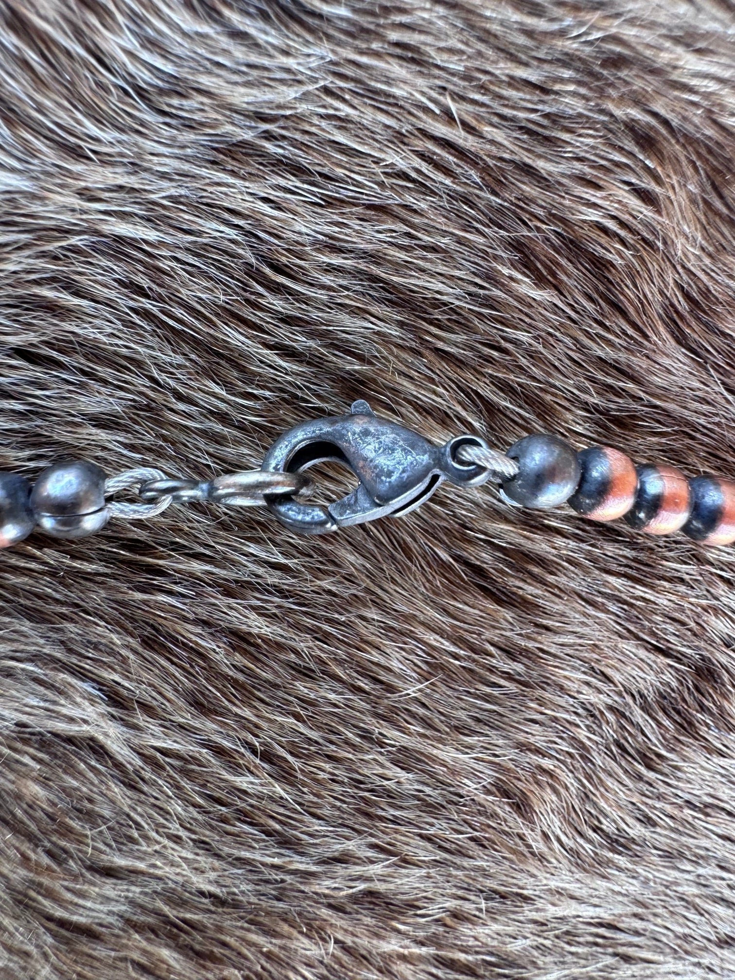 Handcrafted Copper 3-8mm Beaded Necklace