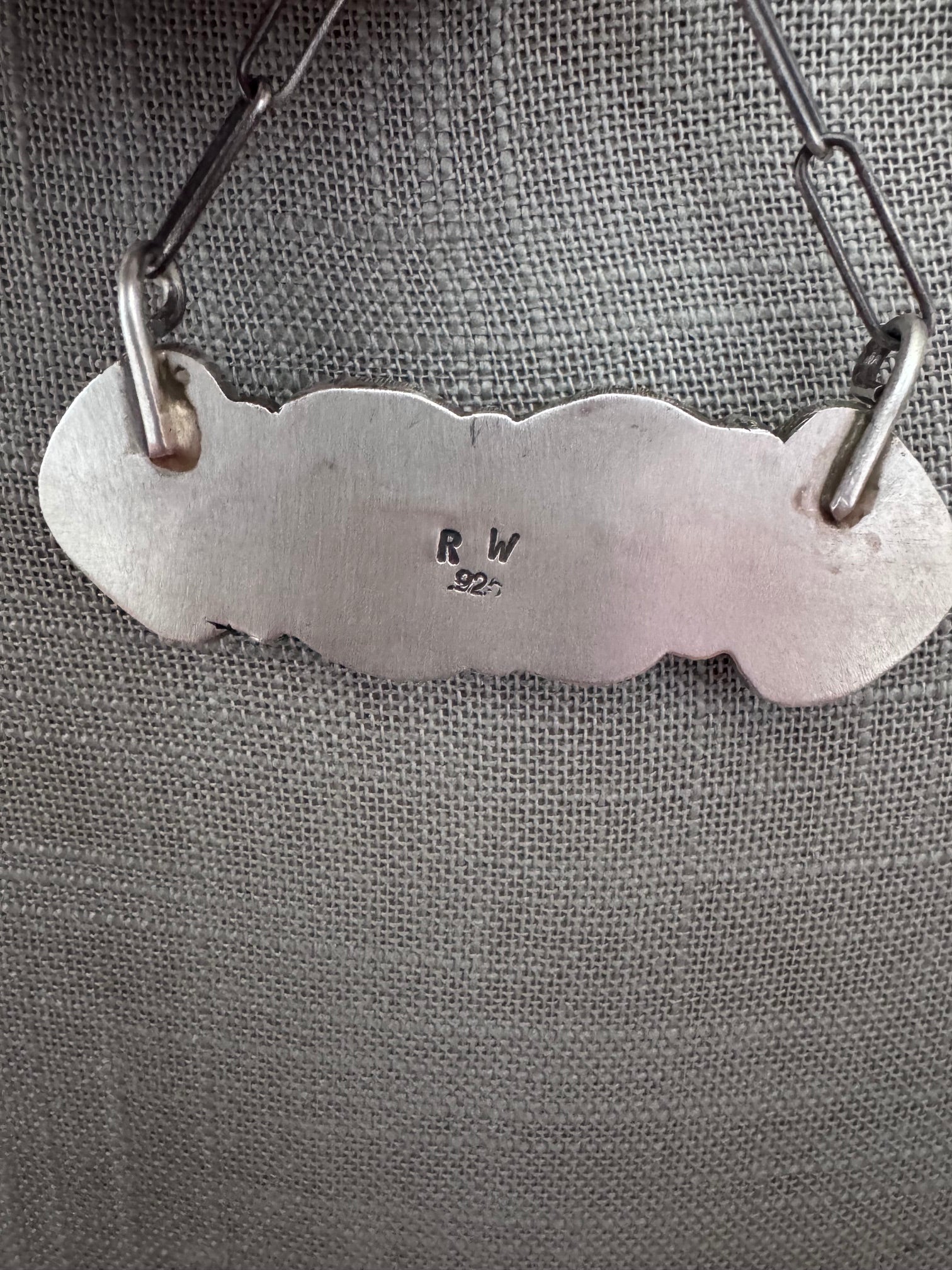 Handmade Sterling Silver & White Water, Fox Turquoise Bar 19.5" Necklace by Roaming Buffalo
